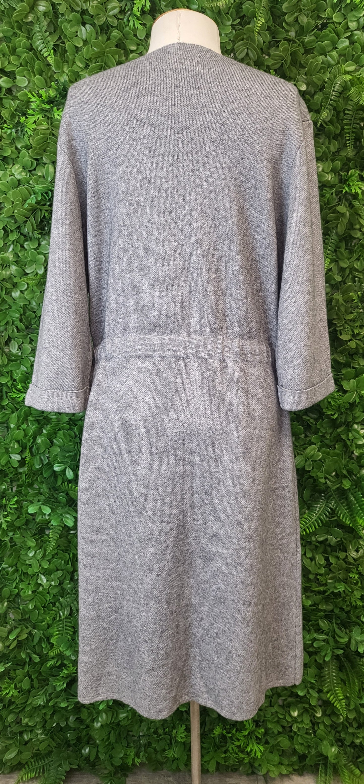 Lordship Linen Grey Cashmere Blend Longline Knit (12-14)