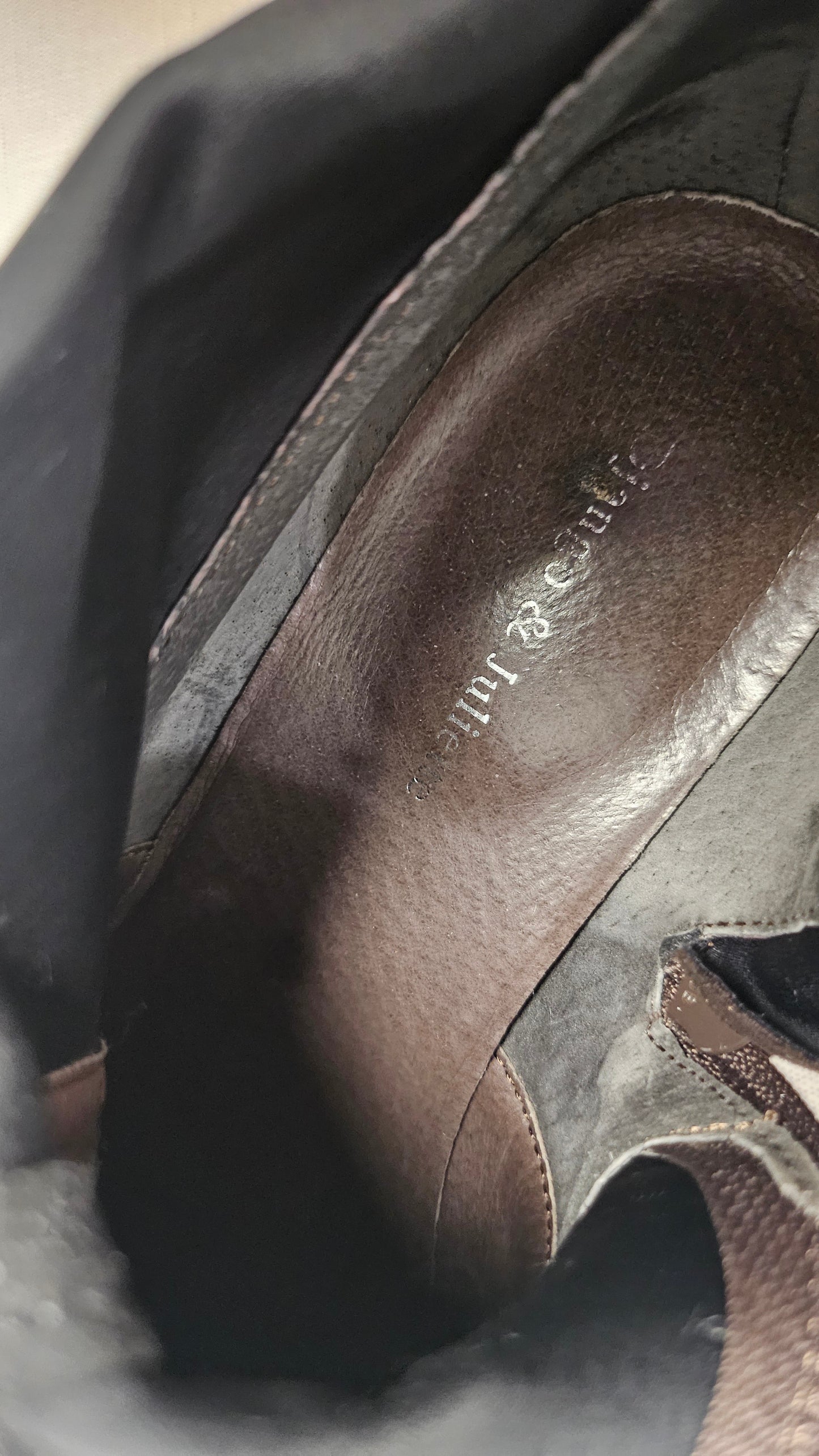 Django & Juliette Chocolate Brown Microfibre Boot (39)