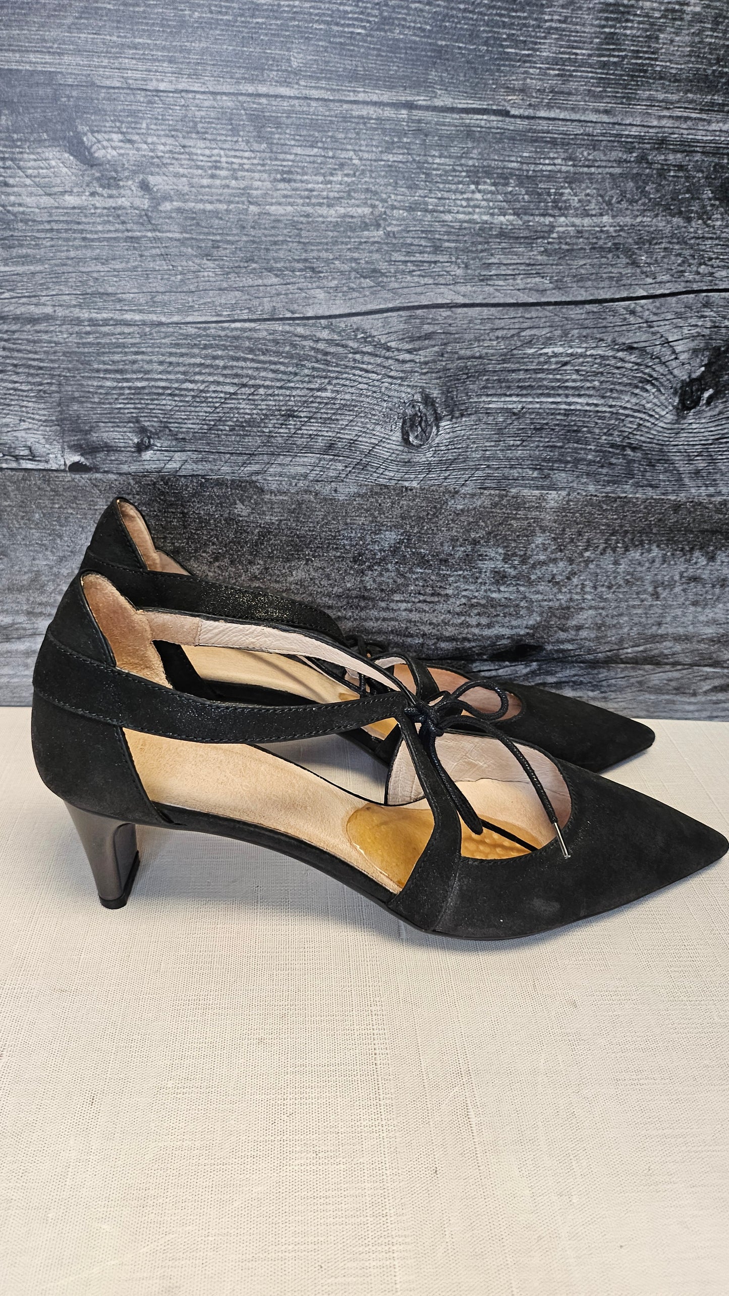 Hispanitas Black Suede Heel (42)