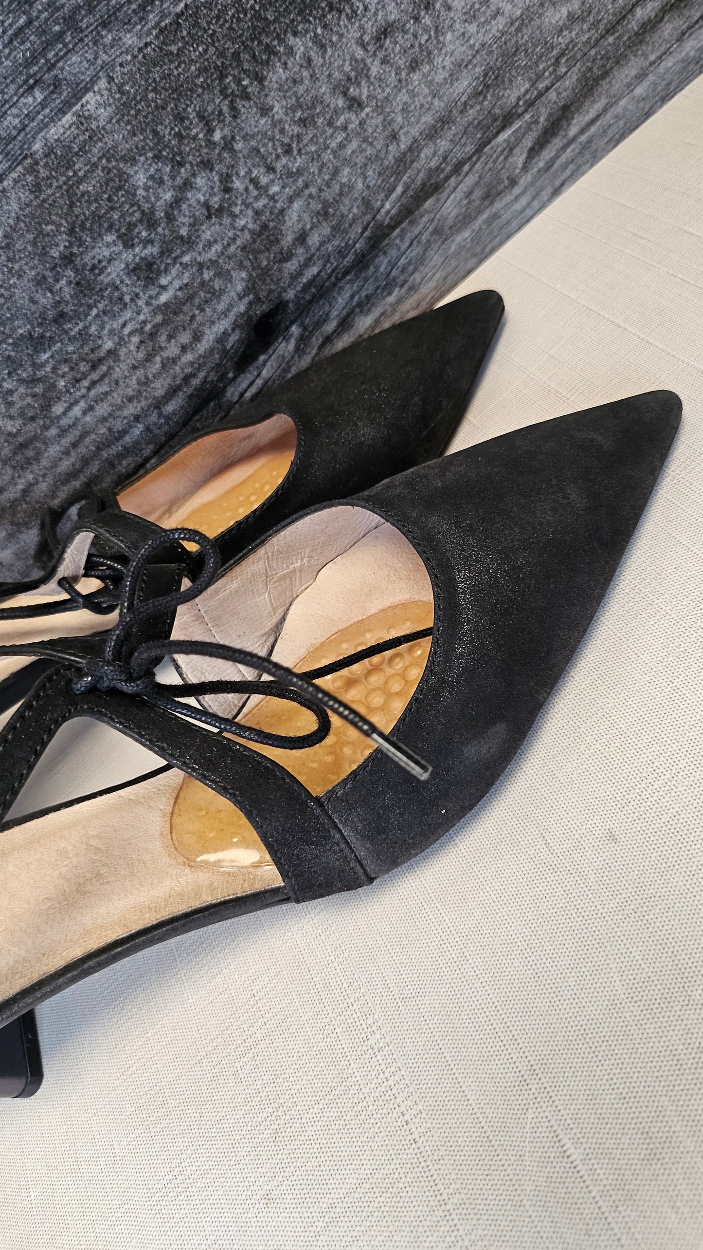 Hispanitas Black Suede Heel (42)
