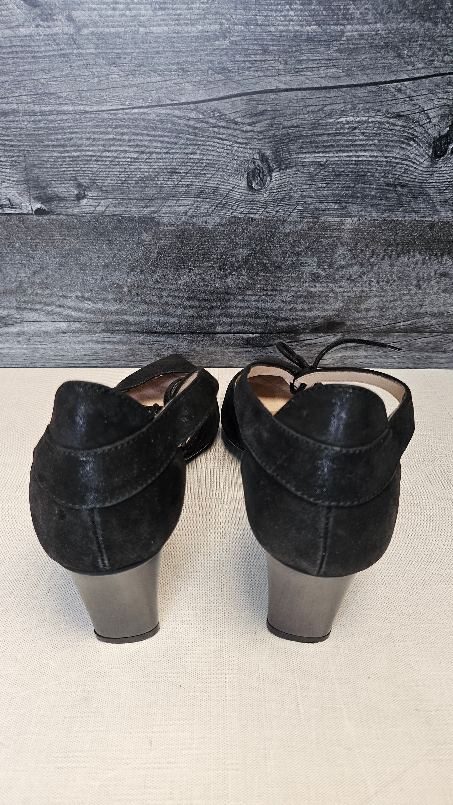 Hispanitas Black Suede Heel (42)