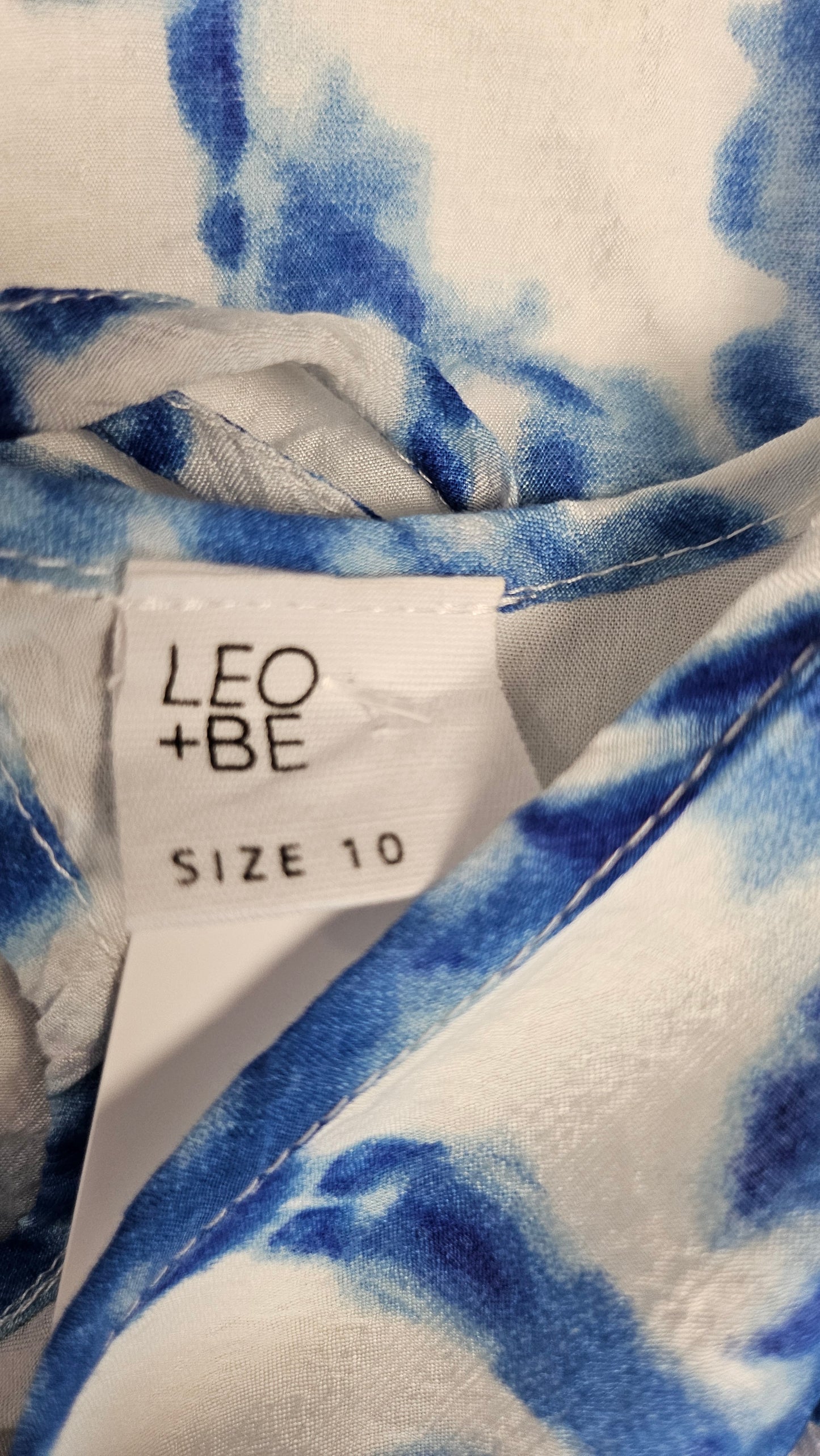 Leo + Be Blue/White Tie Back Top (10)