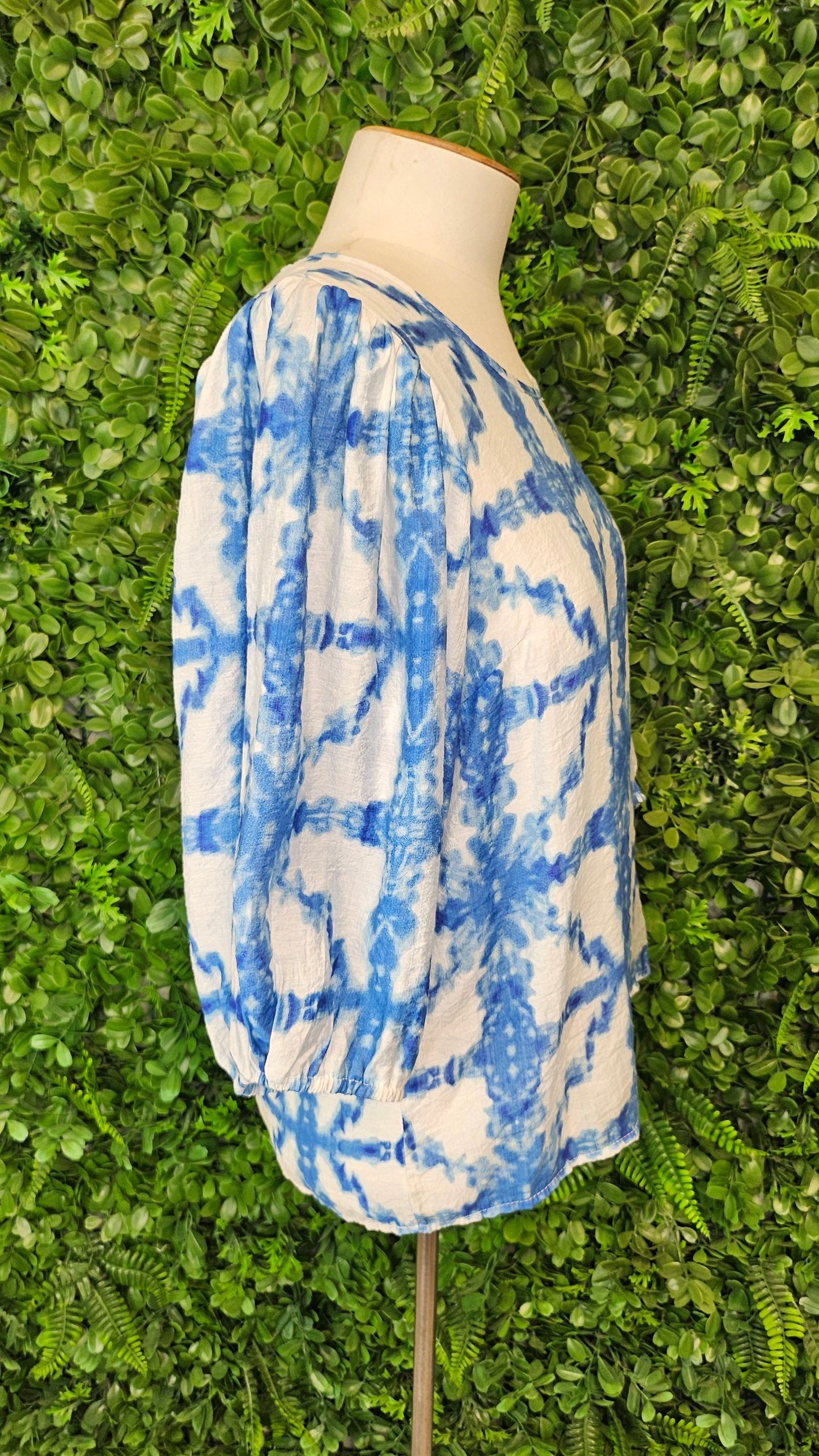 Leo + Be Blue/White Tie Back Top (10)