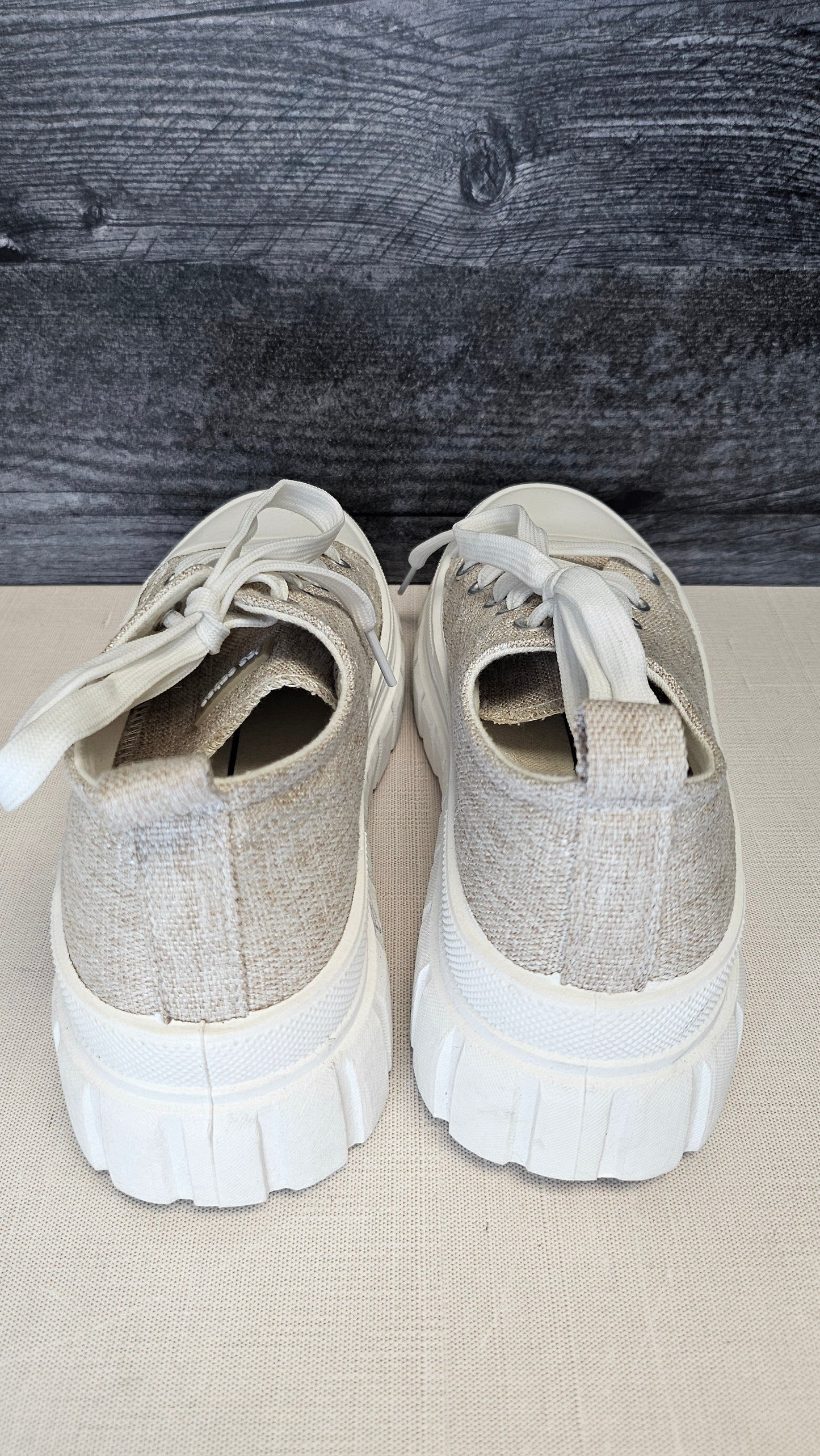Los Cabos Neutral Canvas Sneakers 36