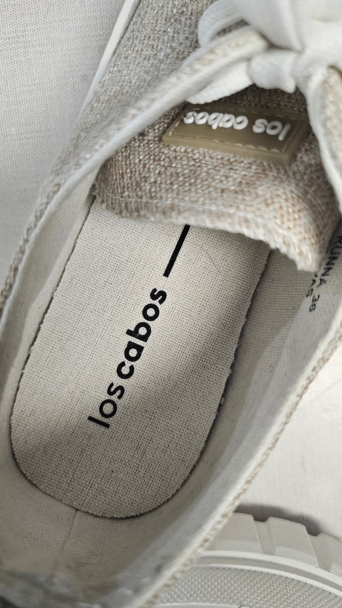 Los Cabos Neutral Canvas Sneakers 36
