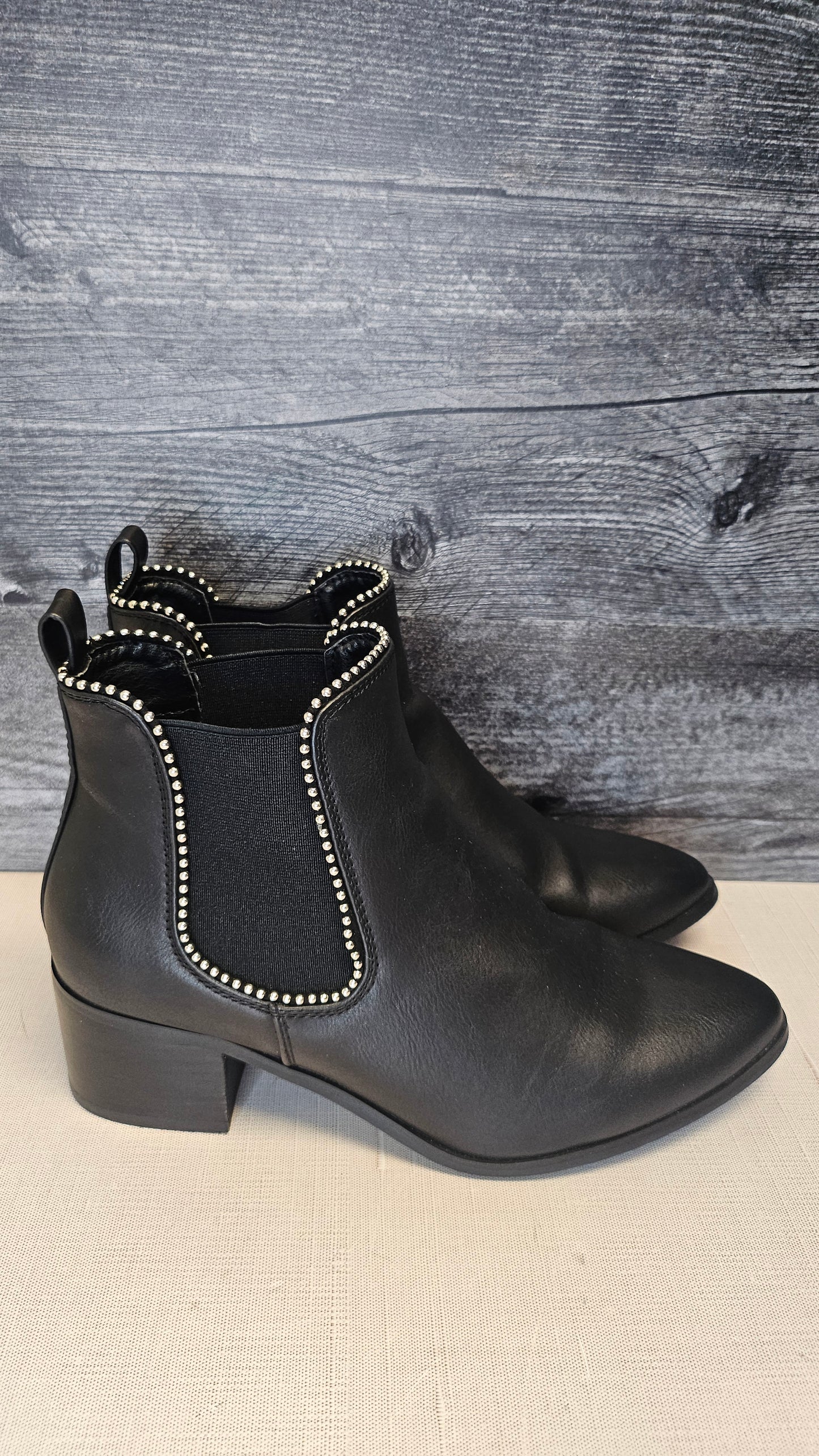Verali Black Studded Boot 39.5
