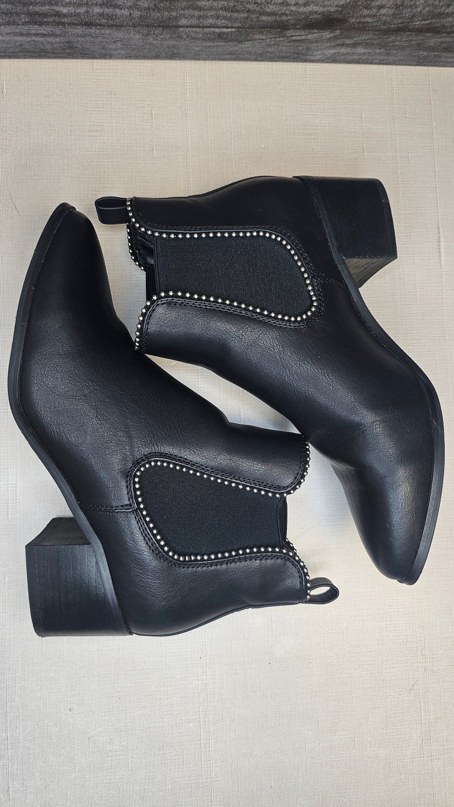 Verali Black Studded Boot 39.5
