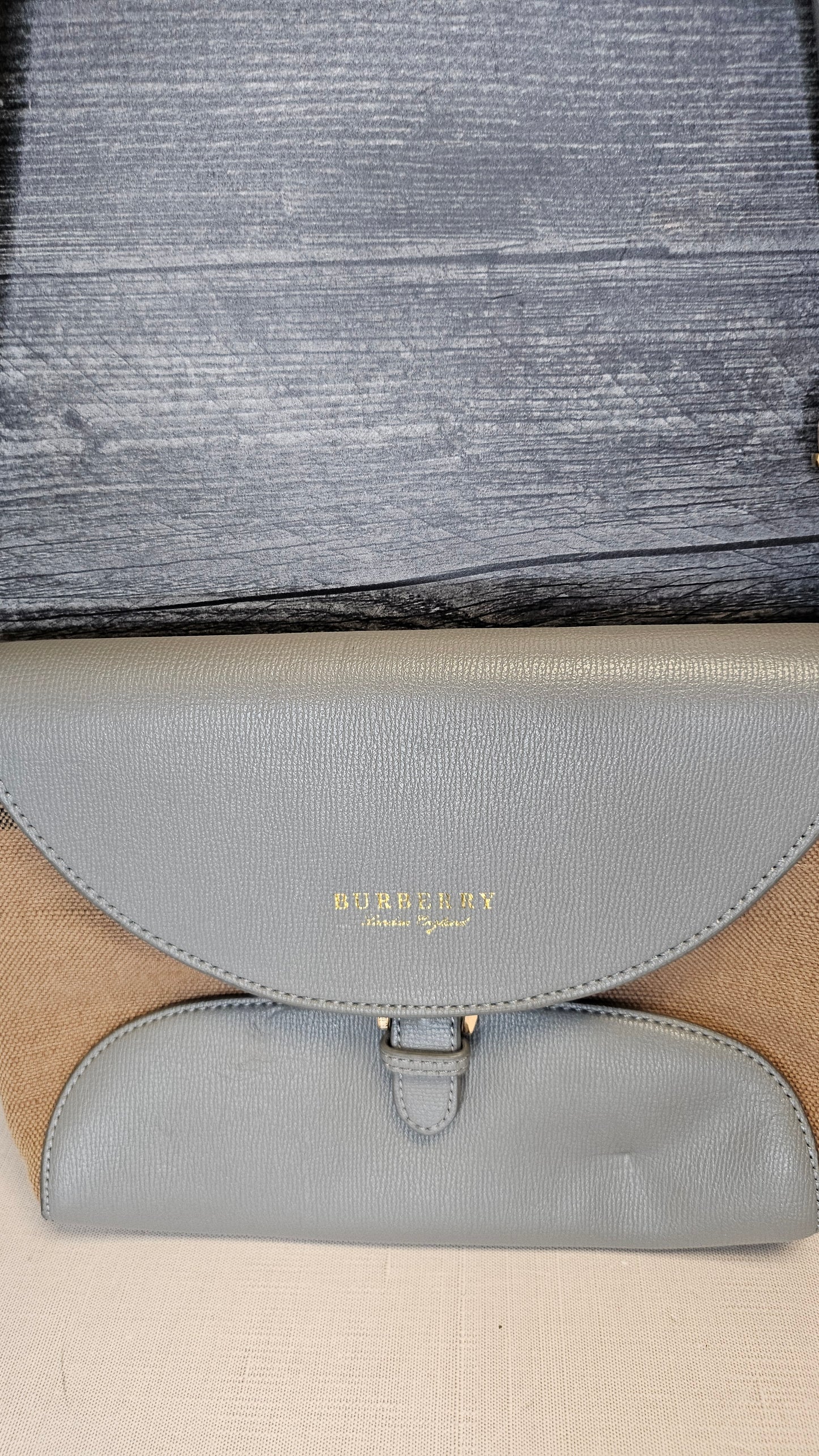 Burberry Canvas/Leather Satchel Bag 22x29x2cm