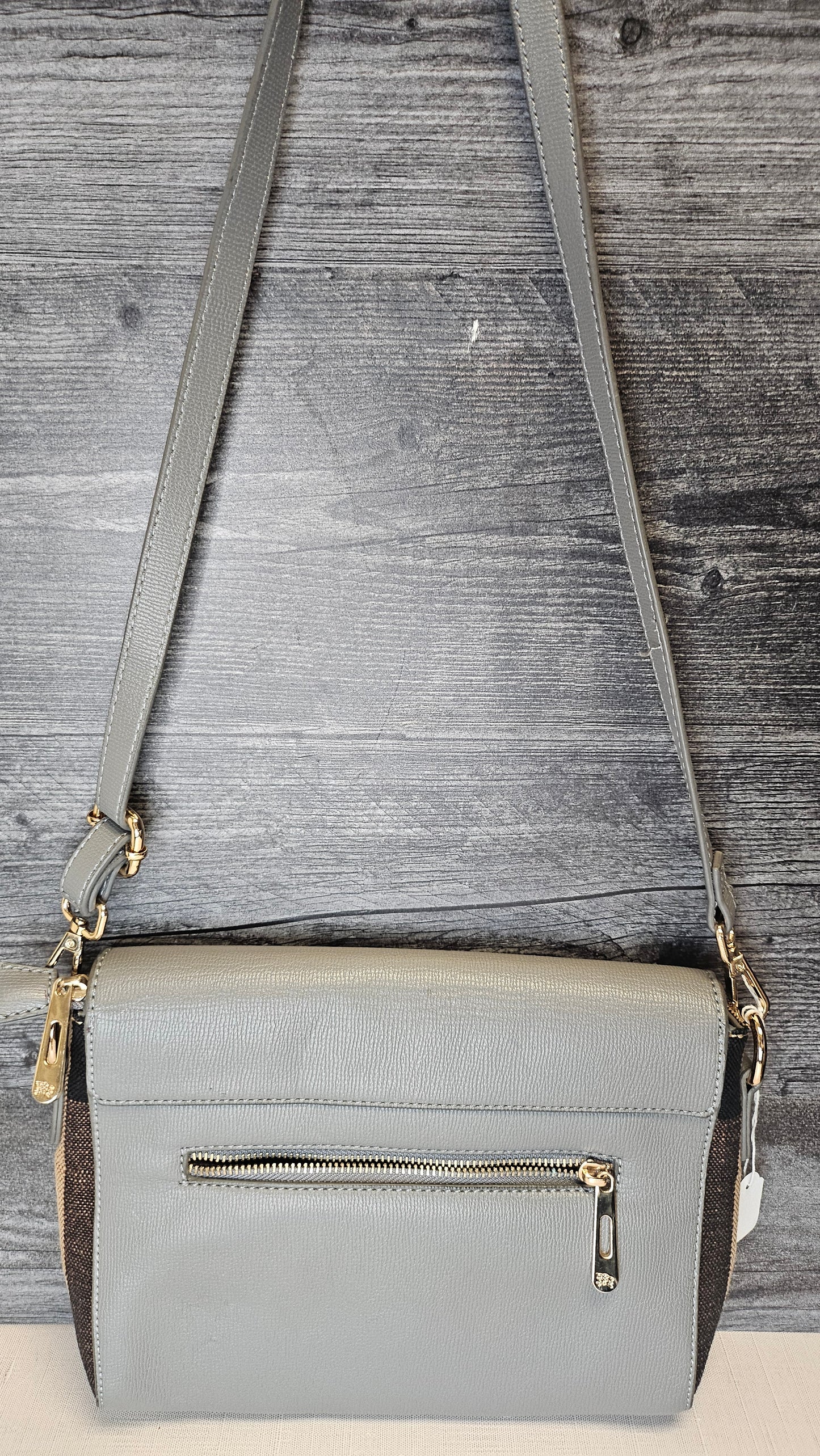 Burberry Canvas/Leather Satchel Bag 22x29x2cm