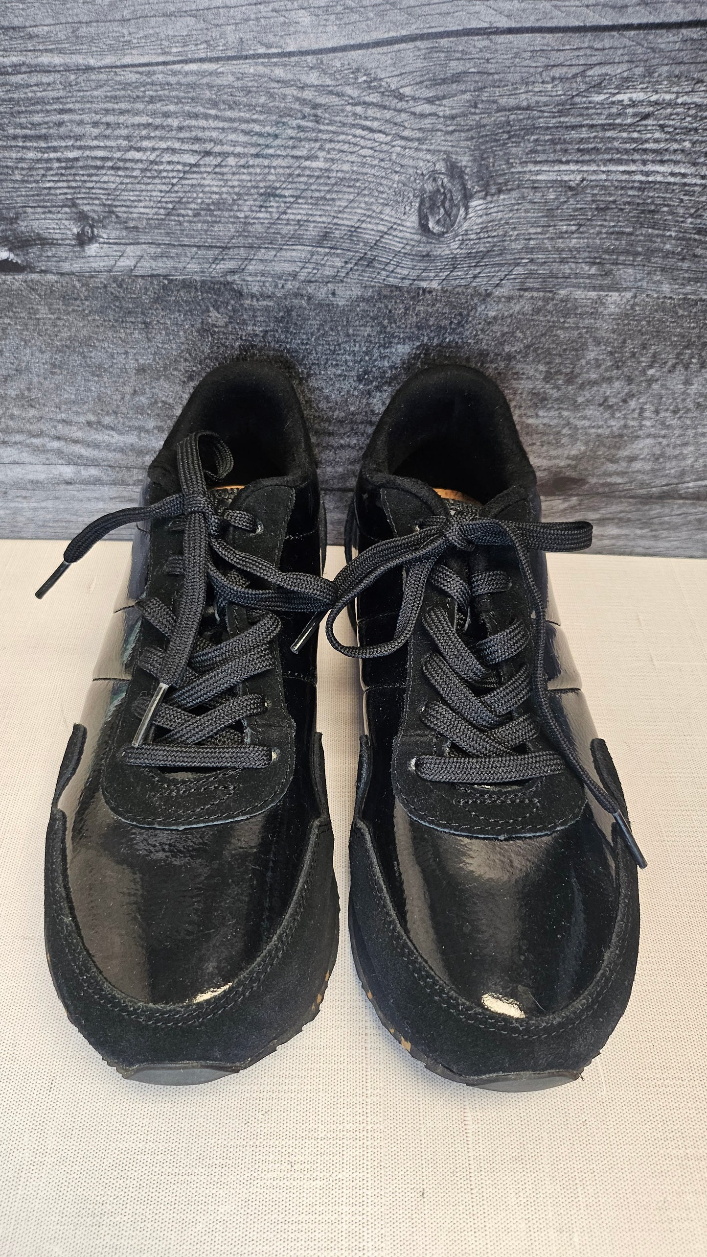Woden Black Patent Sneaker (38)