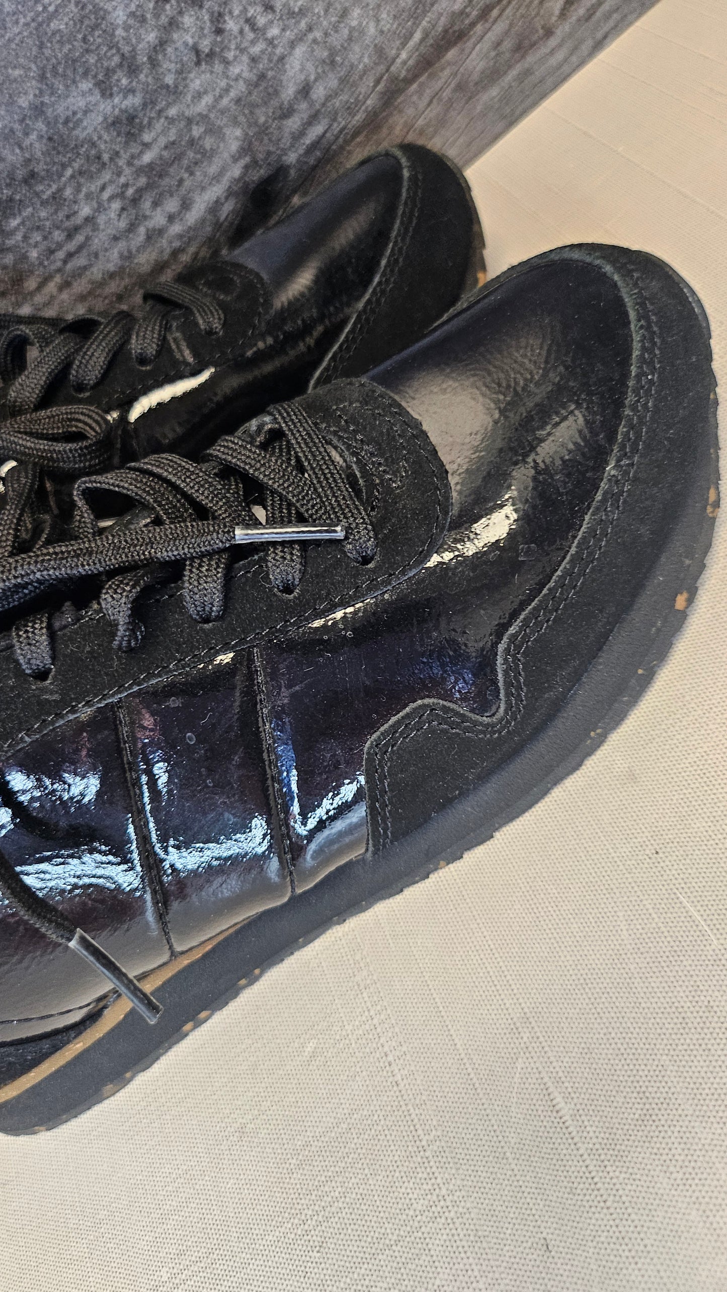 Woden Black Patent Sneaker (38)