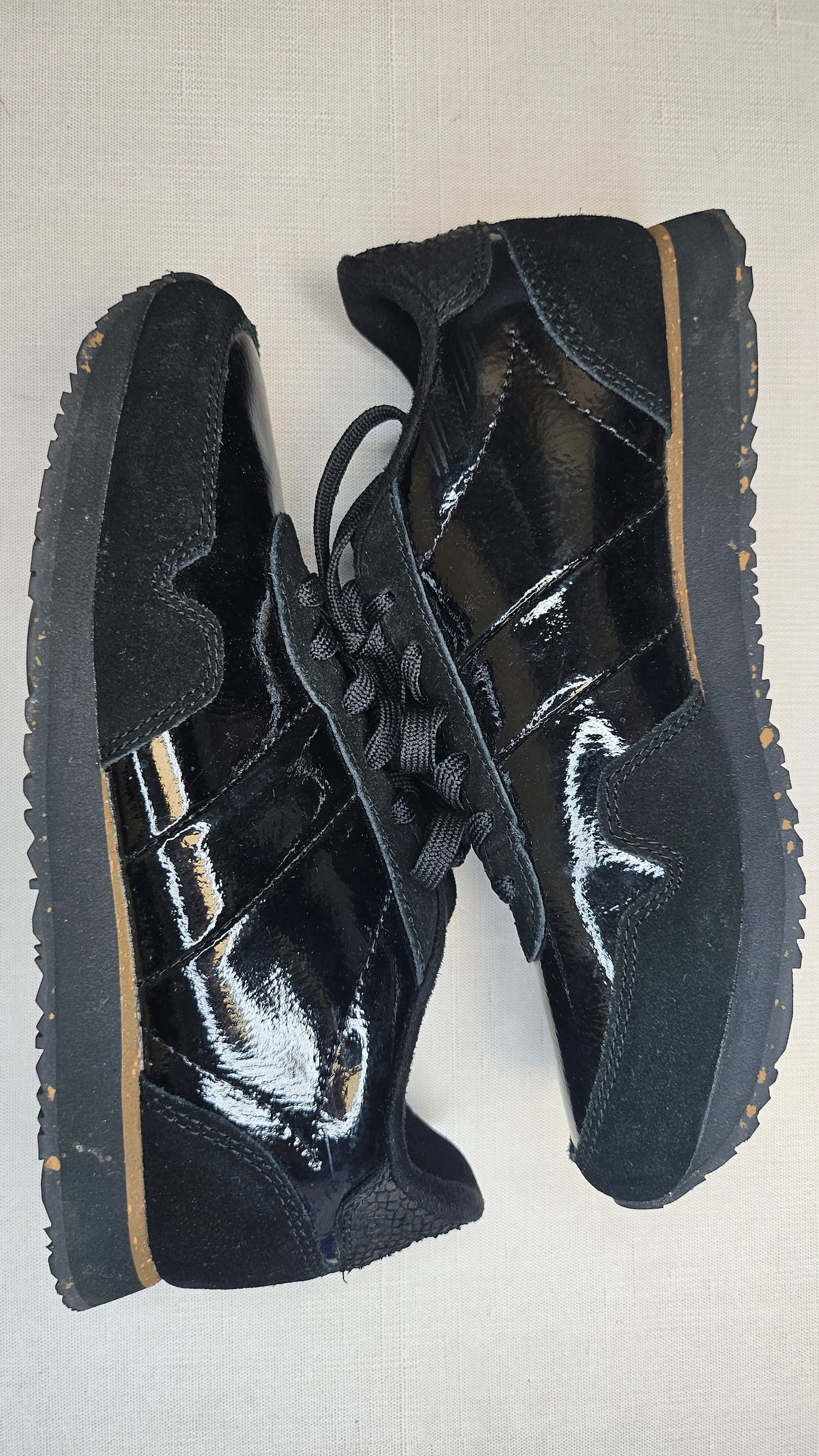 Woden Black Patent Sneaker (38)