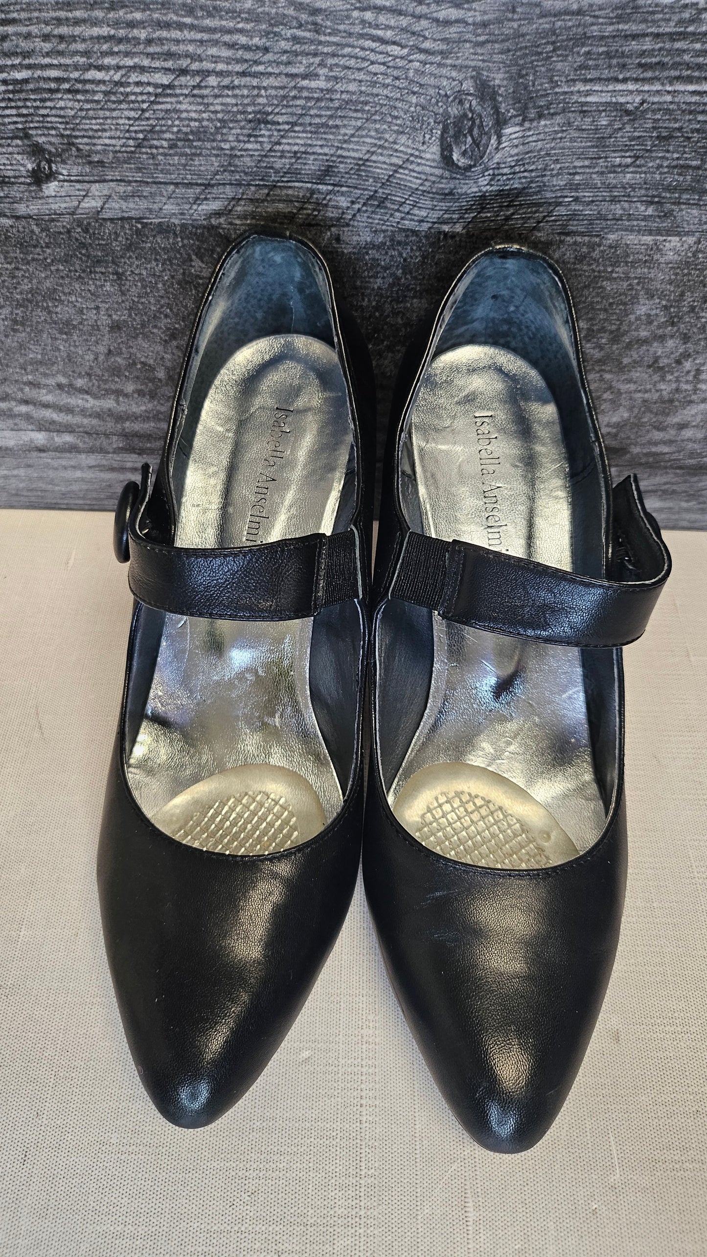 Isabella Anselmi Black Leather Heels 39.5