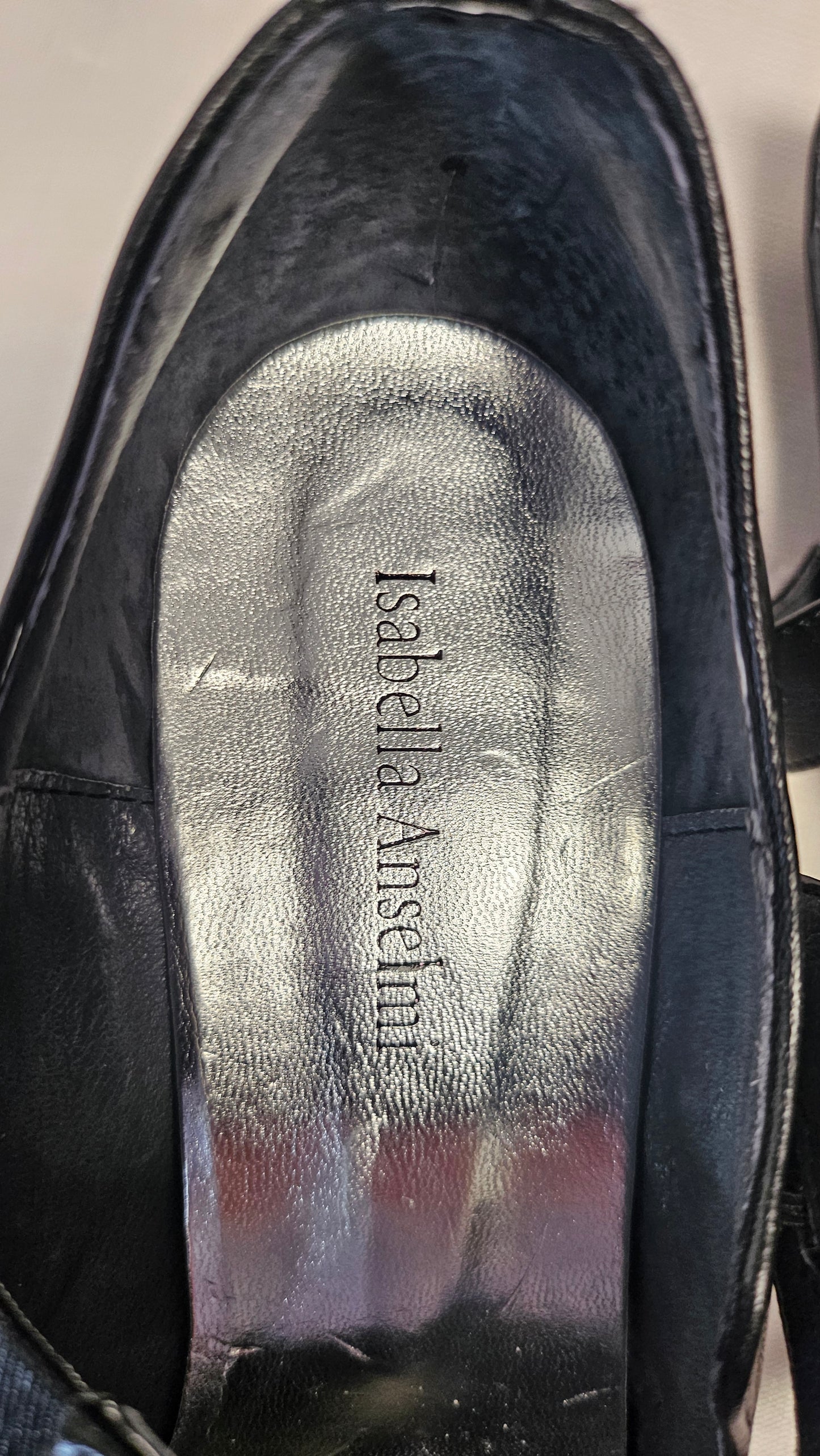 Isabella Anselmi Black Leather Heels 39.5