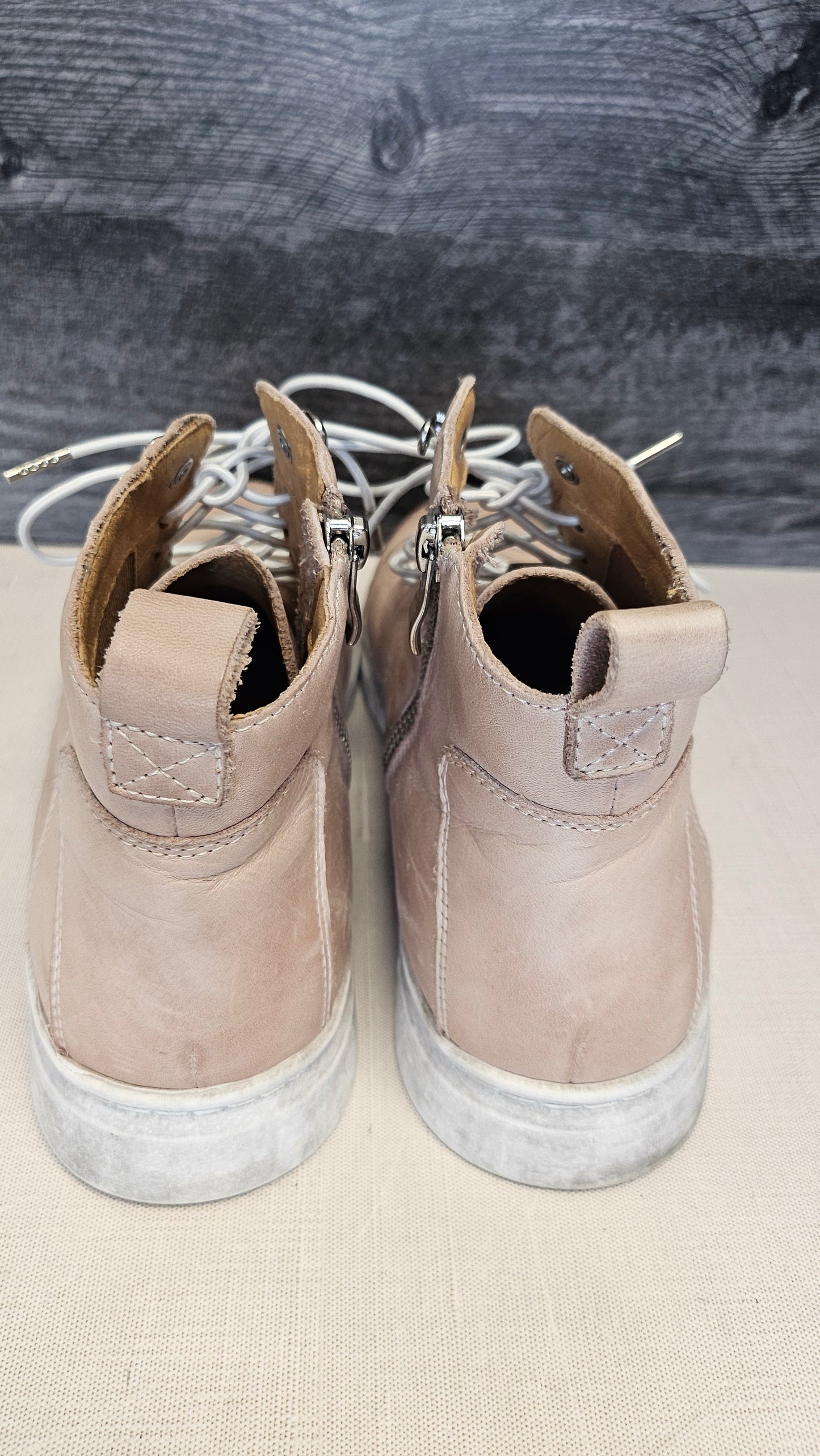 Alfie & Evie Nude Lace Up Boot (39)