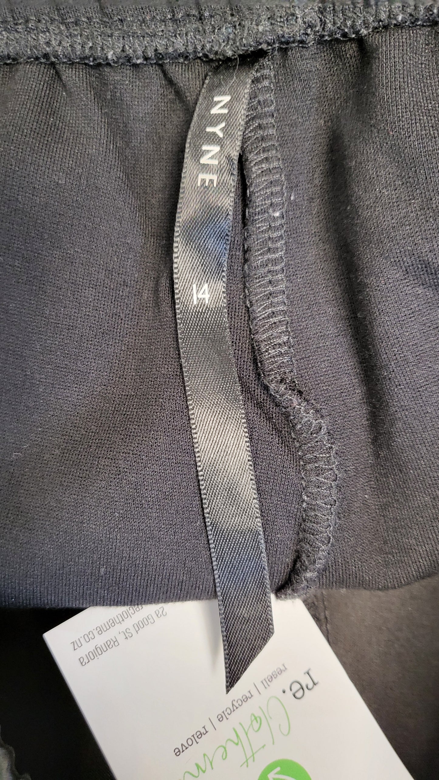NYNE Black Sateen Contrast Pant (14)