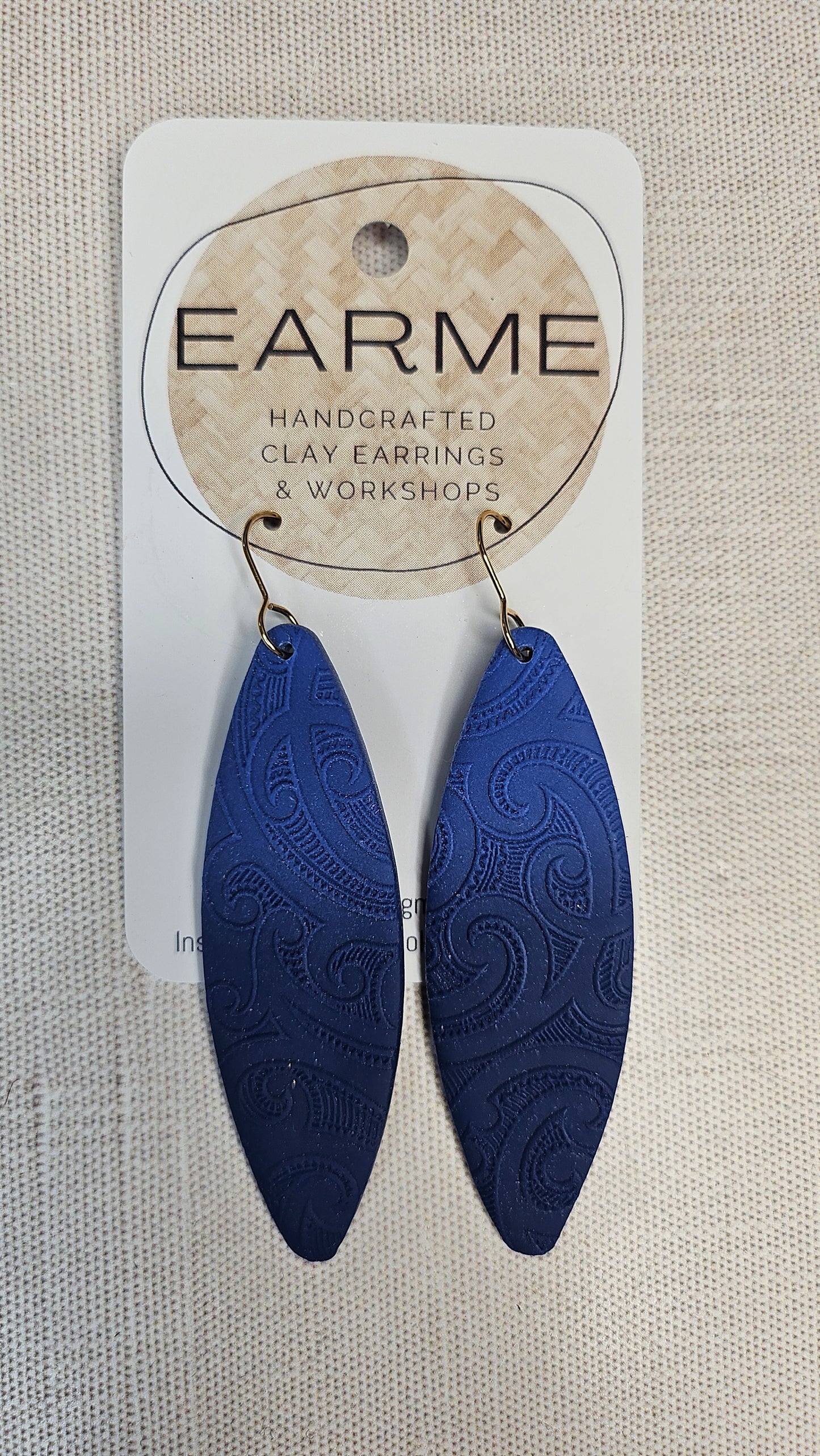 Earme Cobalt Textured Earring BNWT