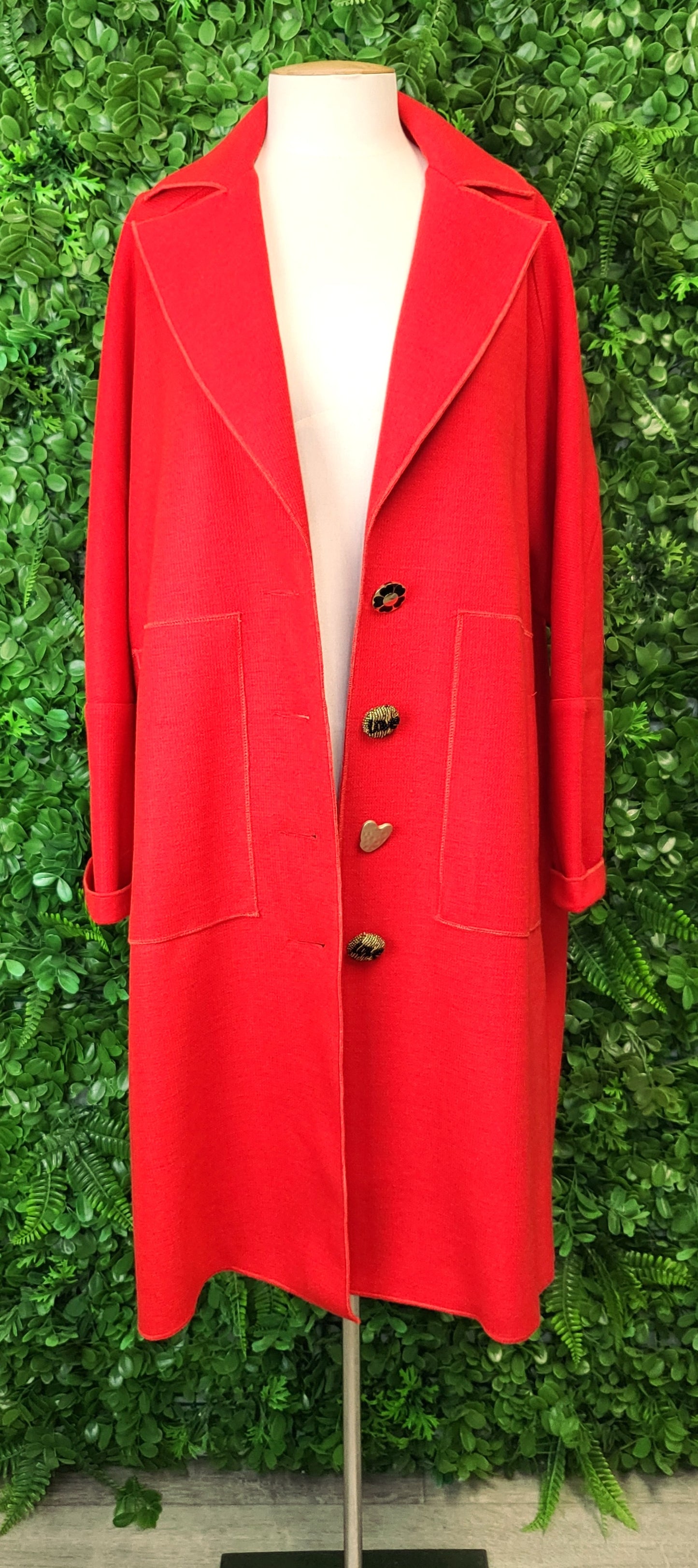 David Pond Red Calista Coat BNWT (10-14)