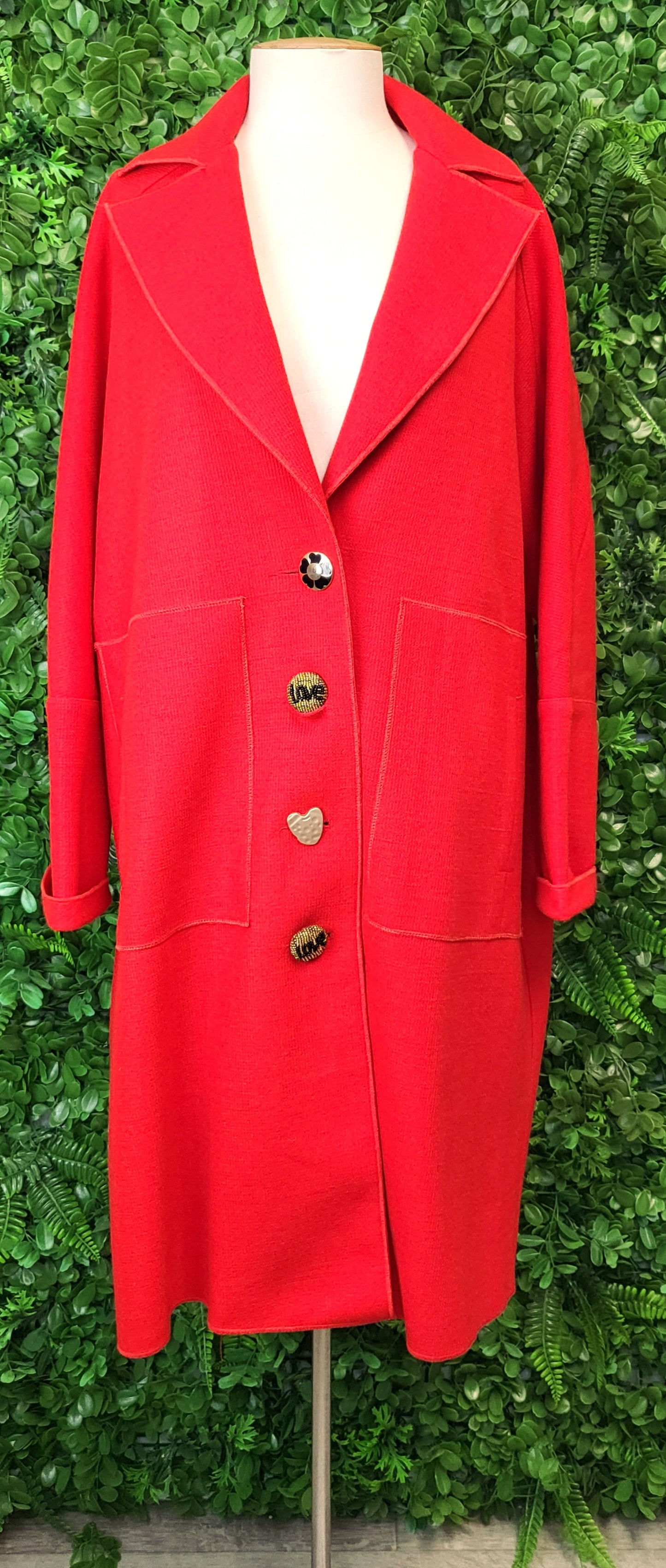 David Pond Red Calista Coat BNWT (10-14)