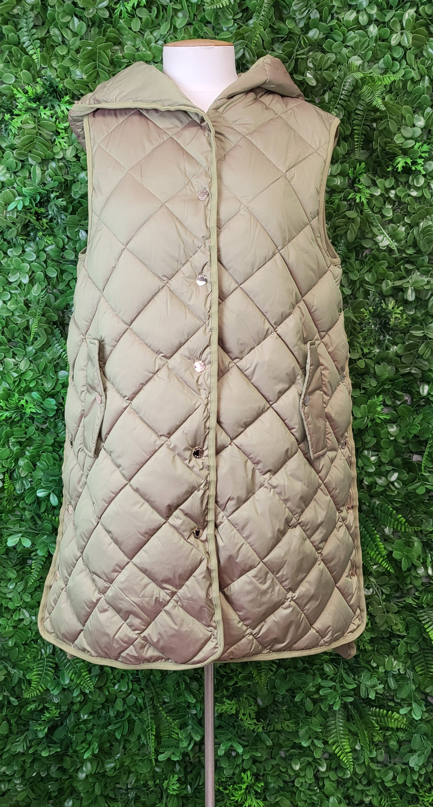 Moke Pistachio Long Vest (12-14)