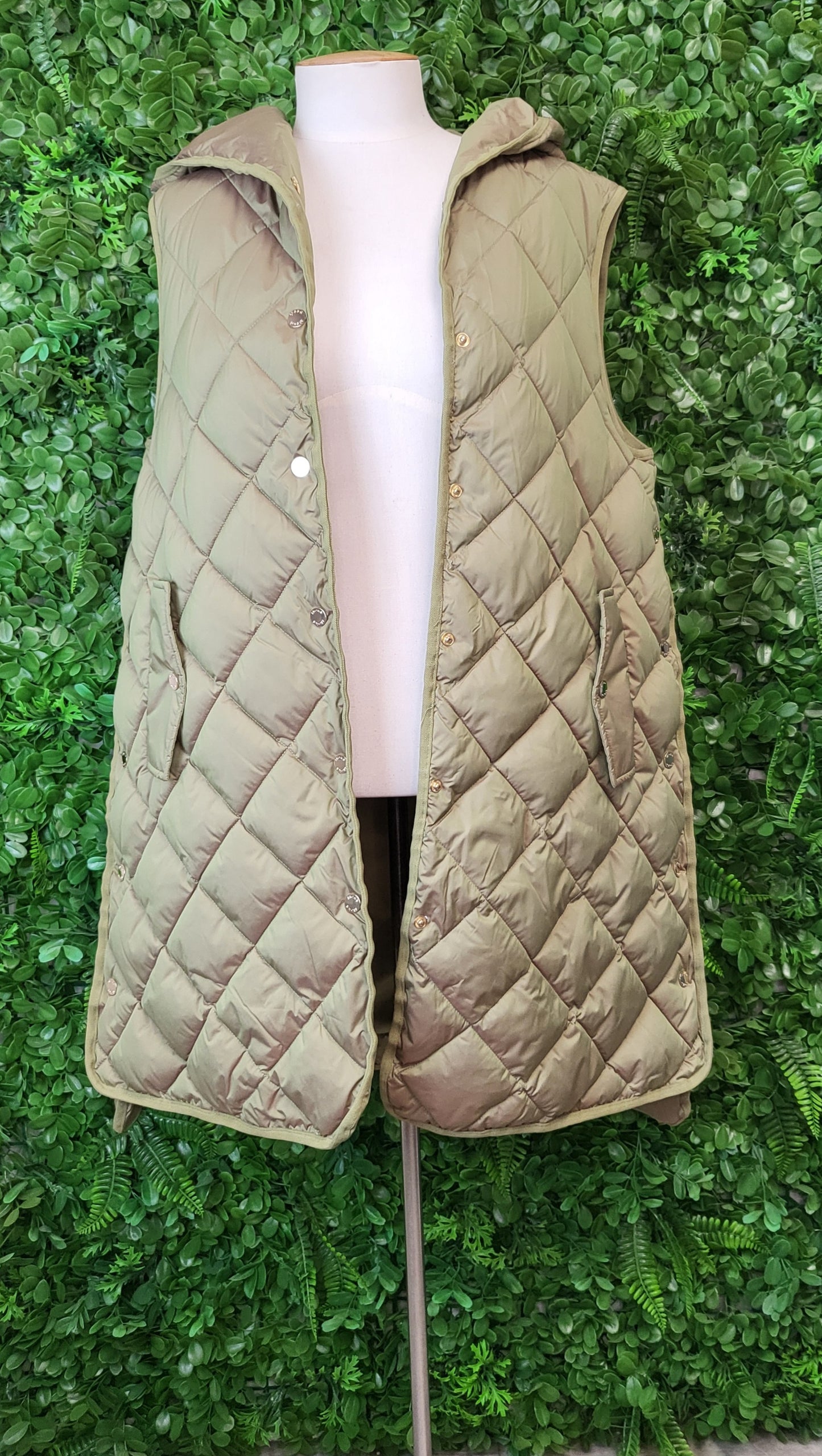 Moke Pistachio Long Vest (12-14)