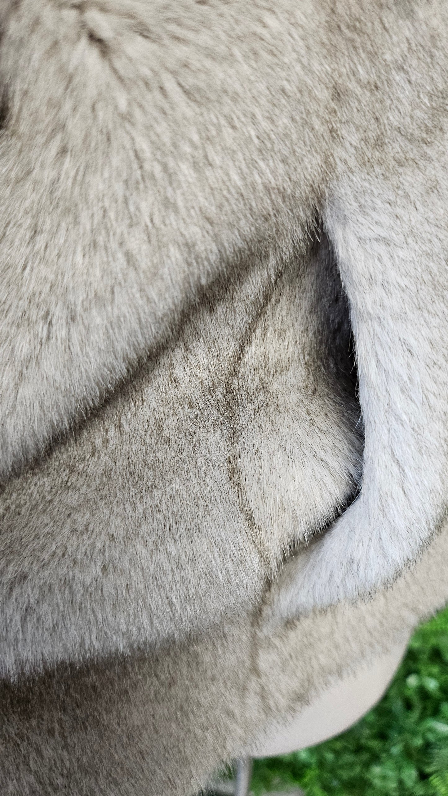 Once Was Silver Cropped Faux Fur Jacket (12-14)