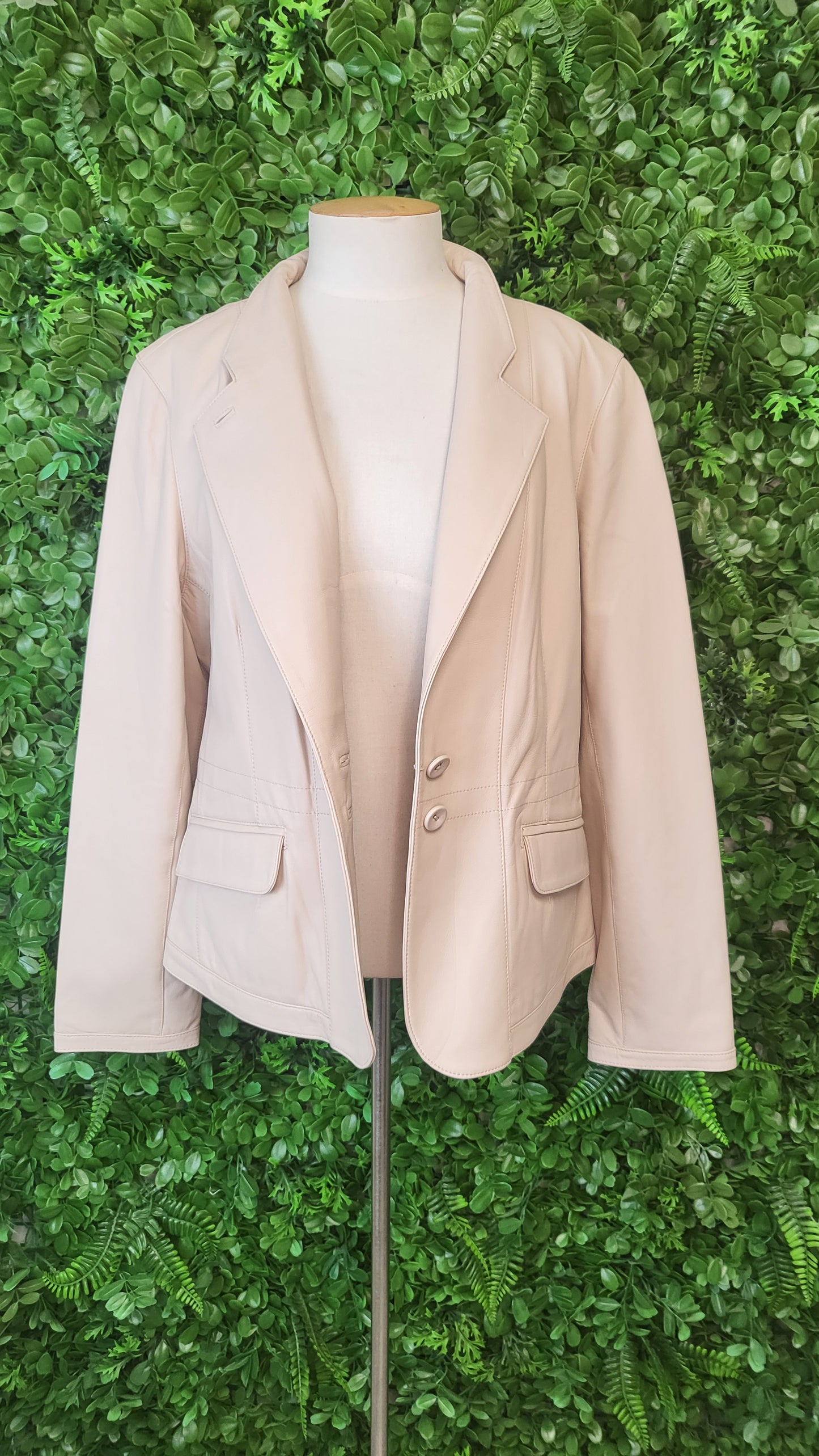 PJ Jeans Beige Leather Blazer BNWT (16)