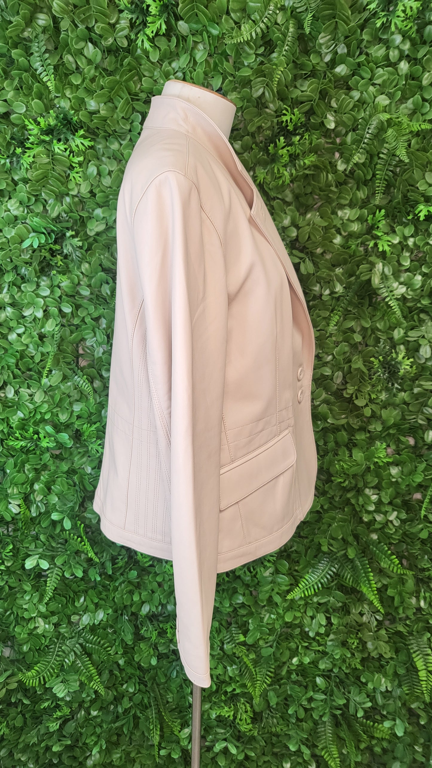 PJ Jeans Beige Leather Blazer BNWT (16)
