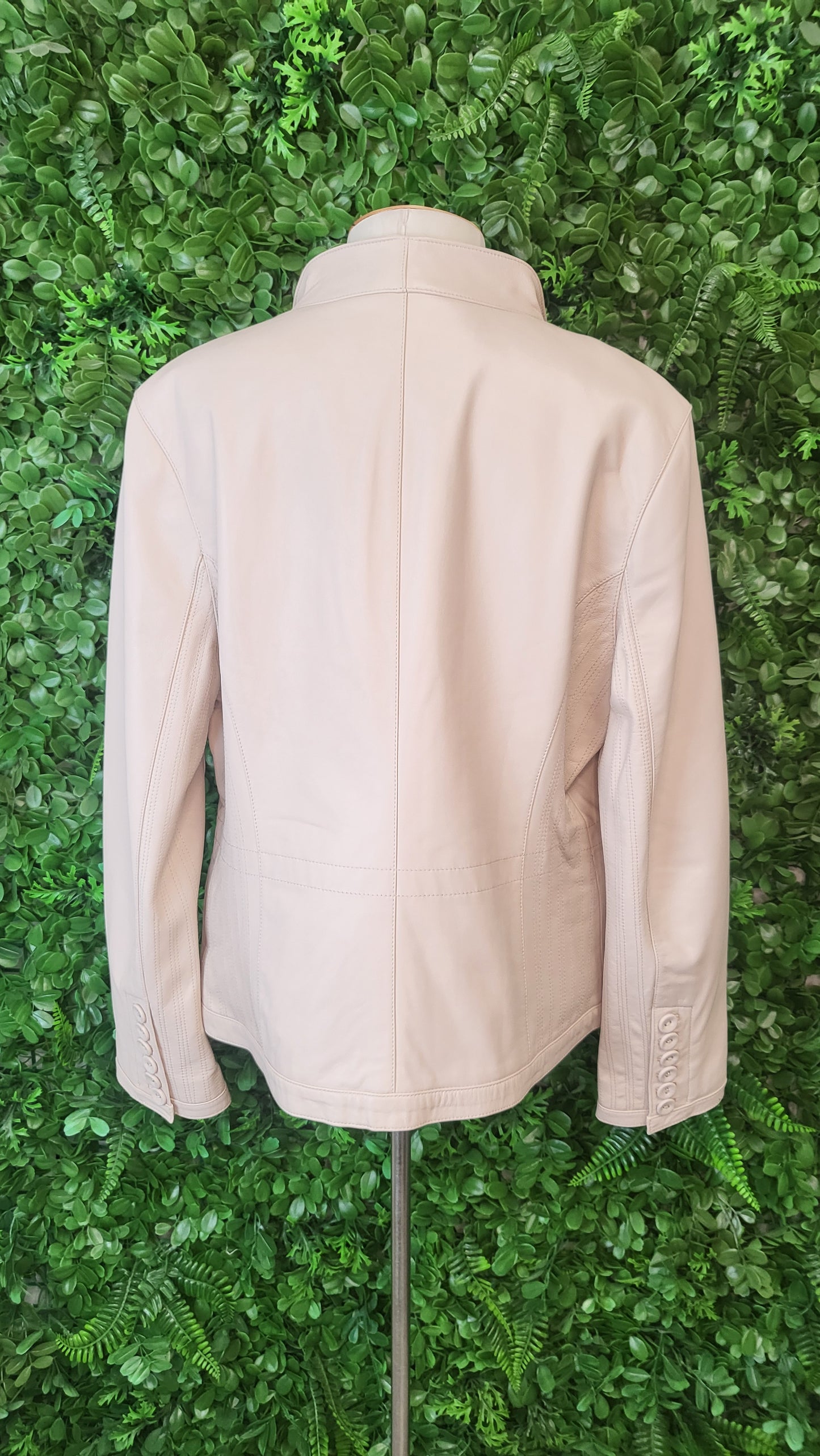 PJ Jeans Beige Leather Blazer BNWT (16)
