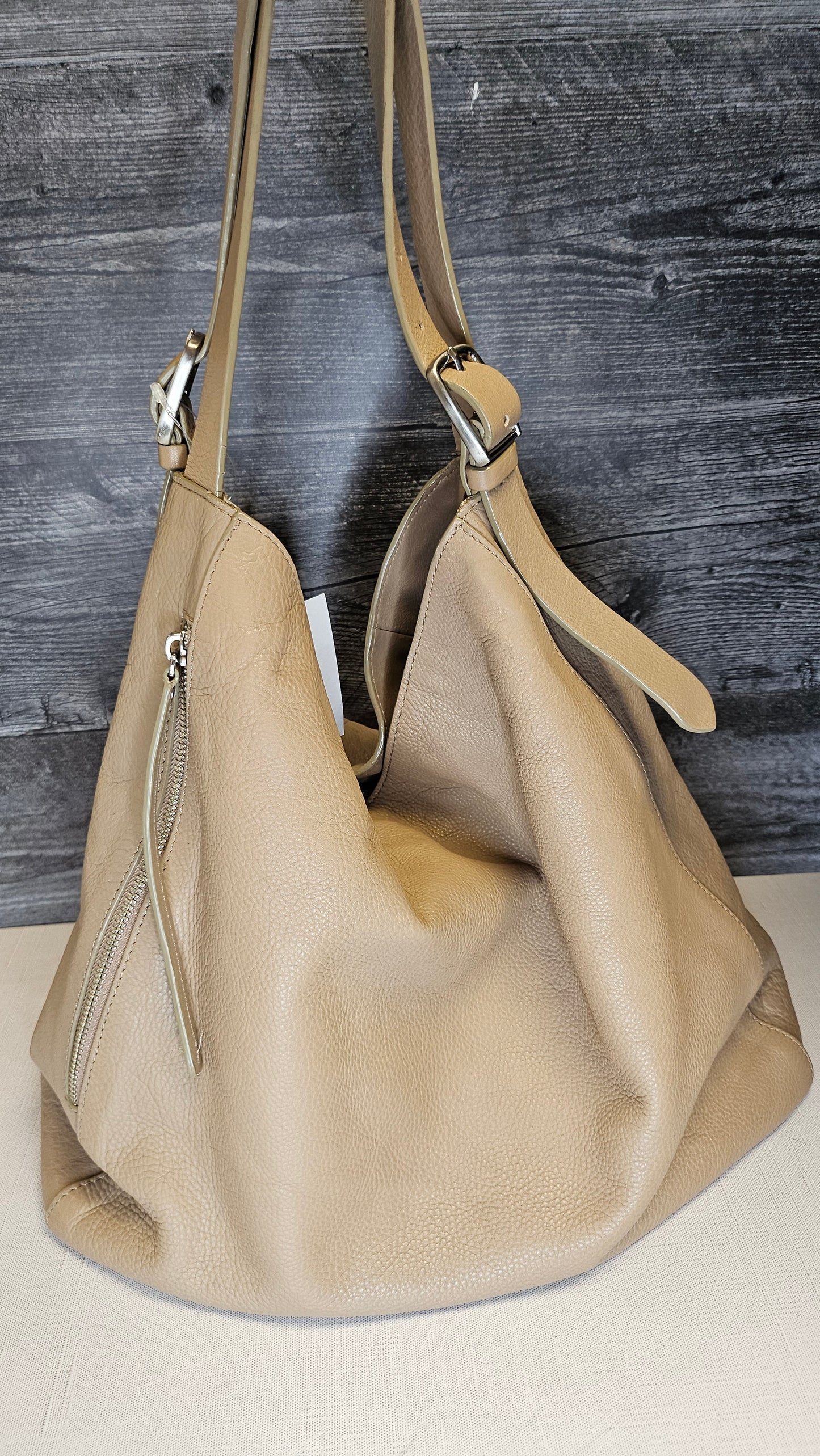 Country Road Camel Leather Tote Bag