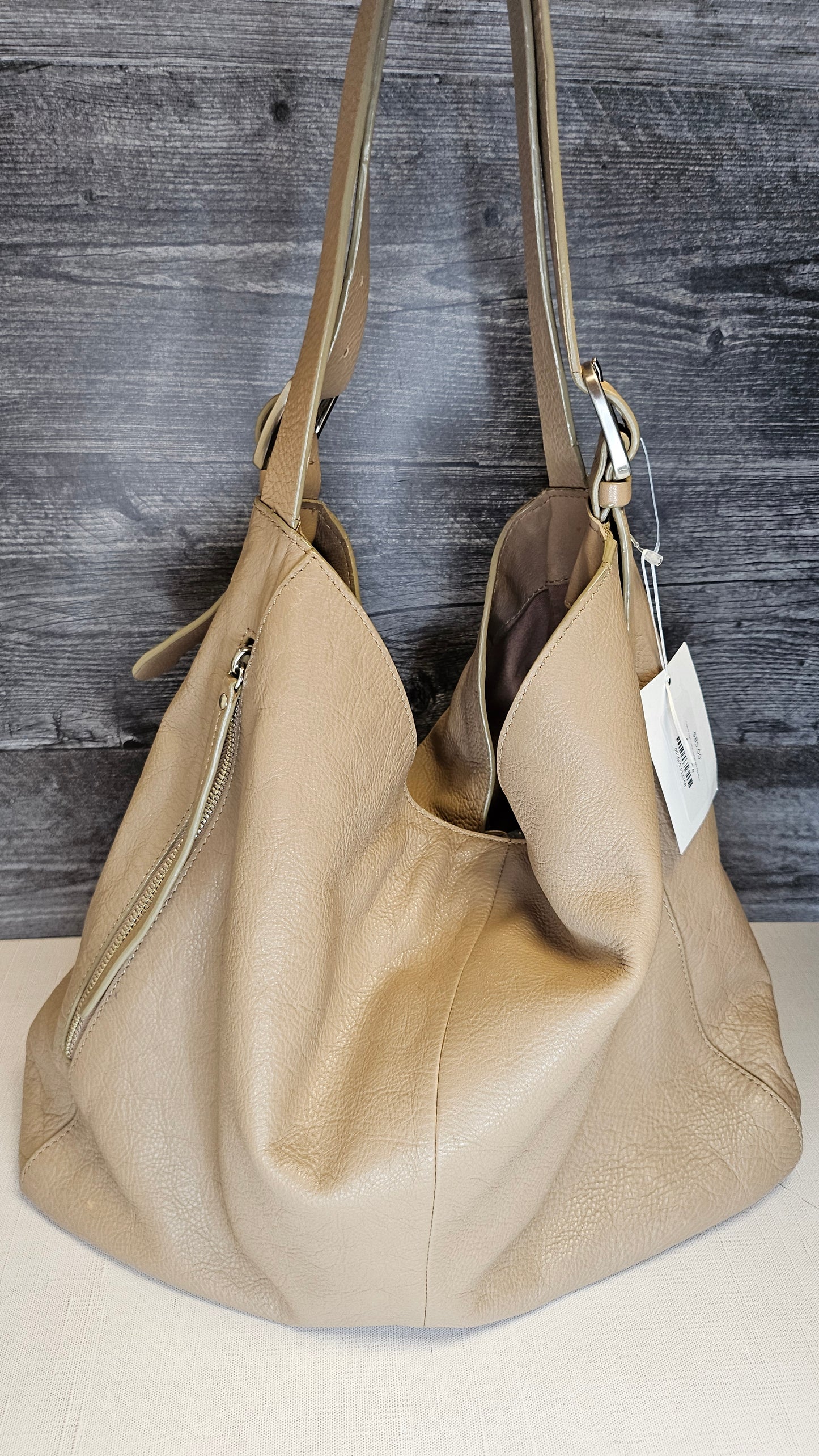 Country Road Camel Leather Tote Bag