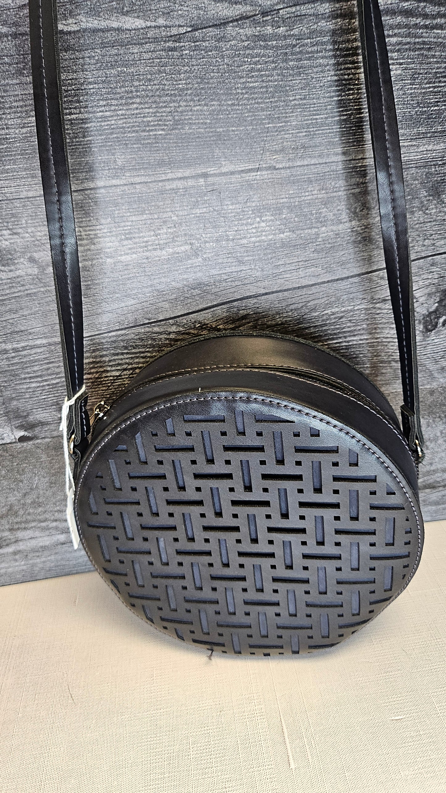 Sashenka Dark Navy Circular Bag (20cmx8cm)
