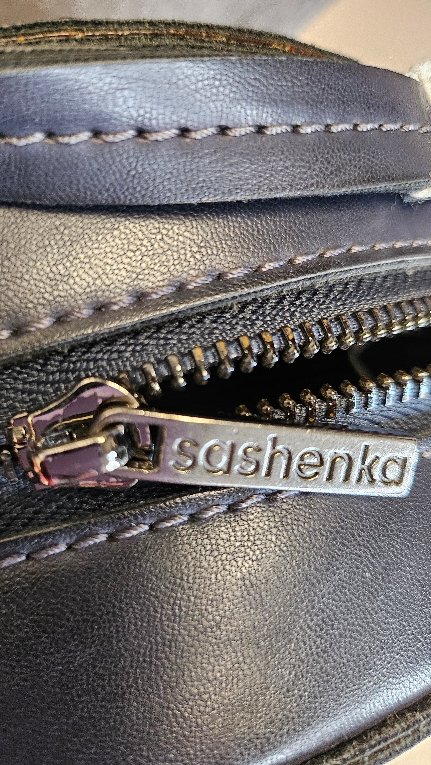 Sashenka Dark Navy Circular Bag (20cmx8cm)