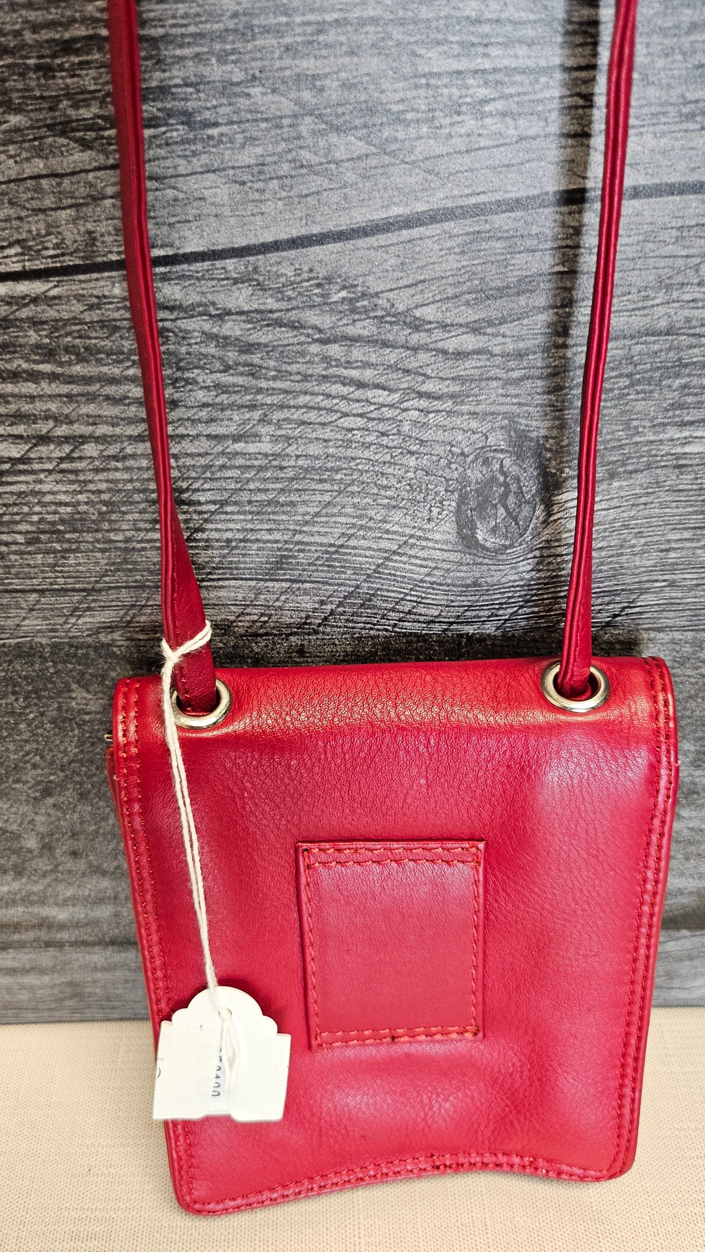 Firenze Red Small Crossbody Purse Bag (10cmx13cm)