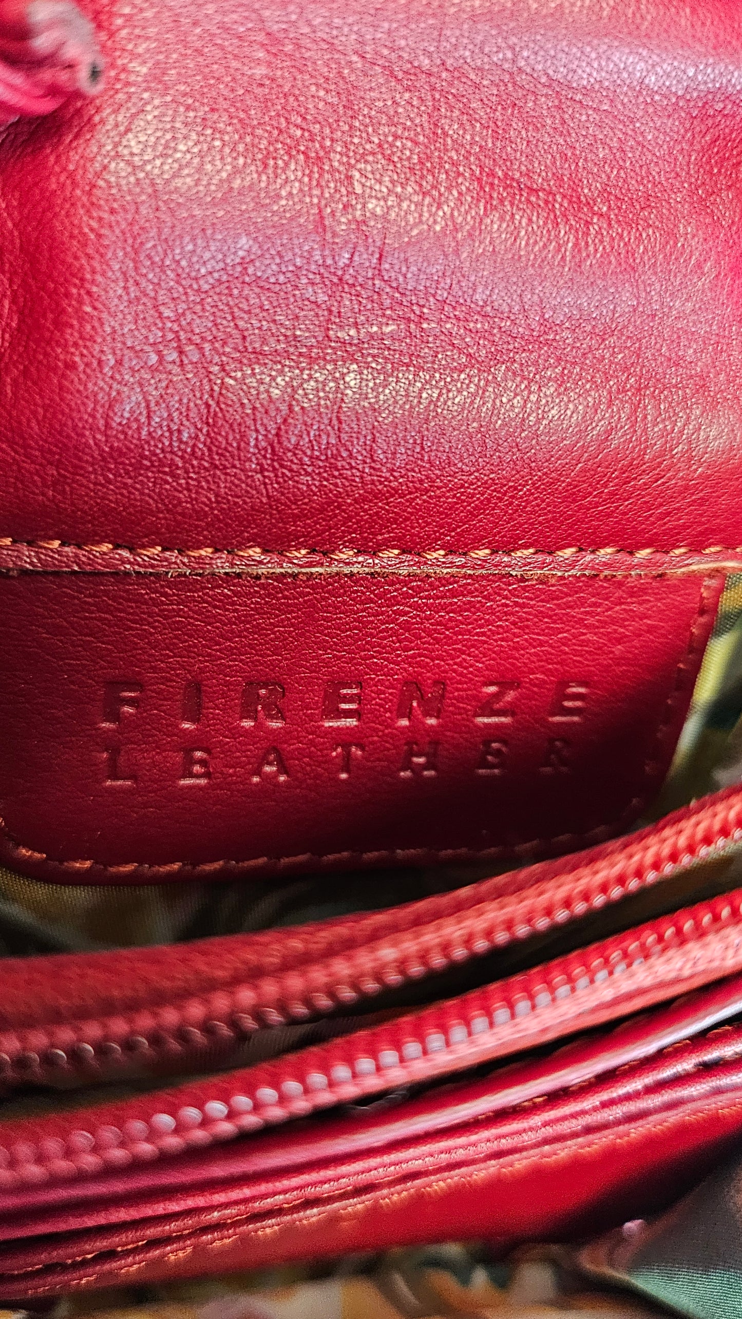 Firenze Red Small Crossbody Purse Bag (10cmx13cm)
