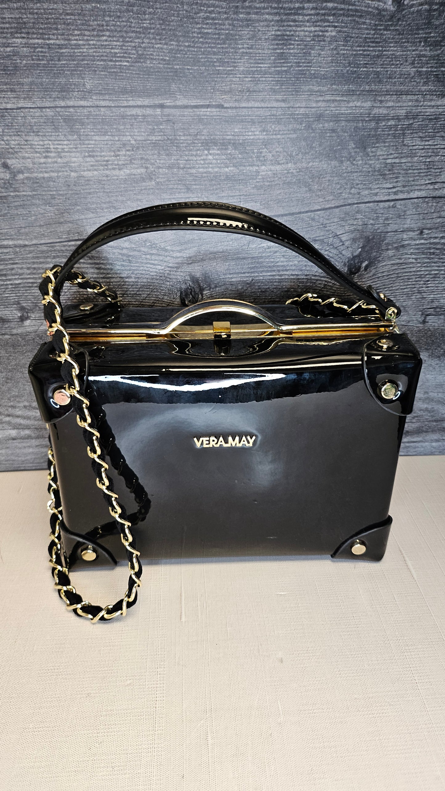 Vera May Black Suitcase Bag (23cmx16cmx10cm)