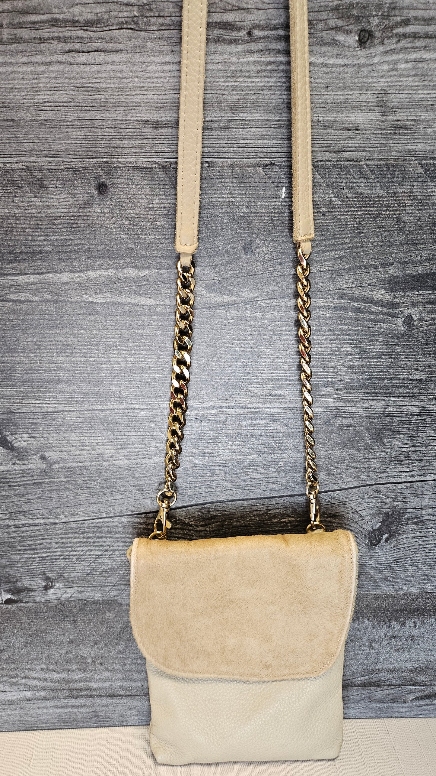 Moochi Beige Crossbody Bag (16cmx22cm)