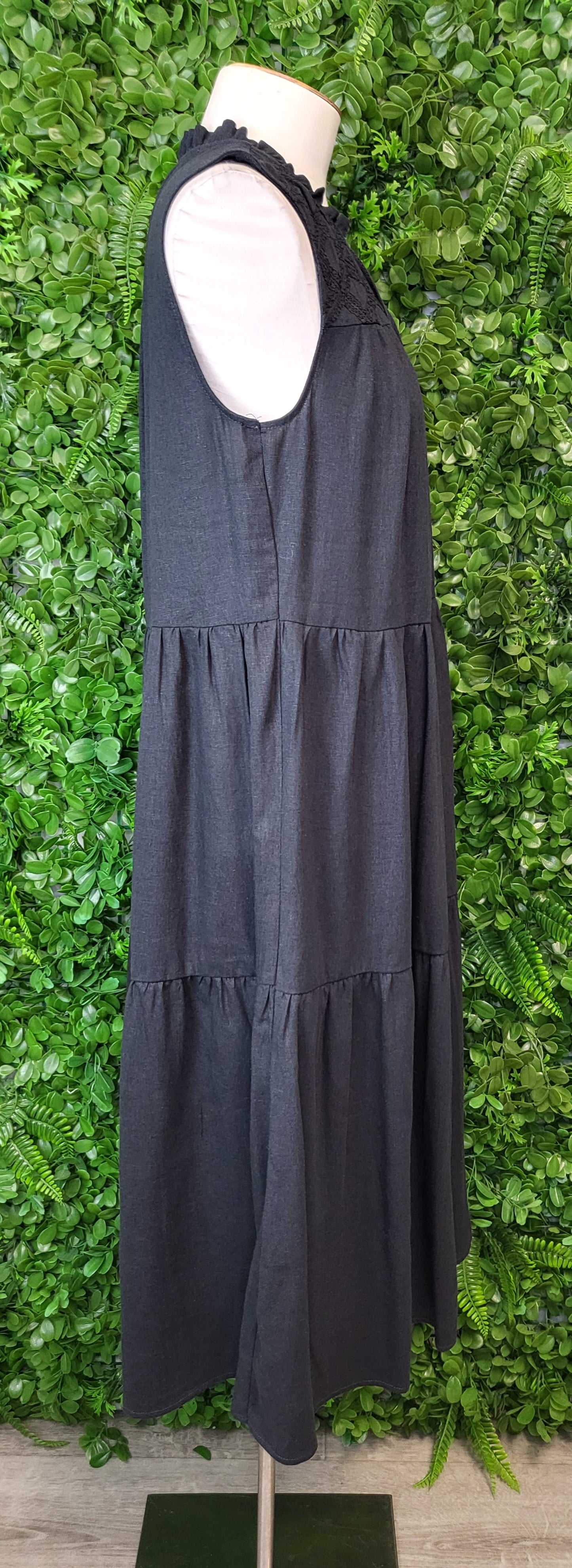 Betty Basics Black Tiered Dress (10)