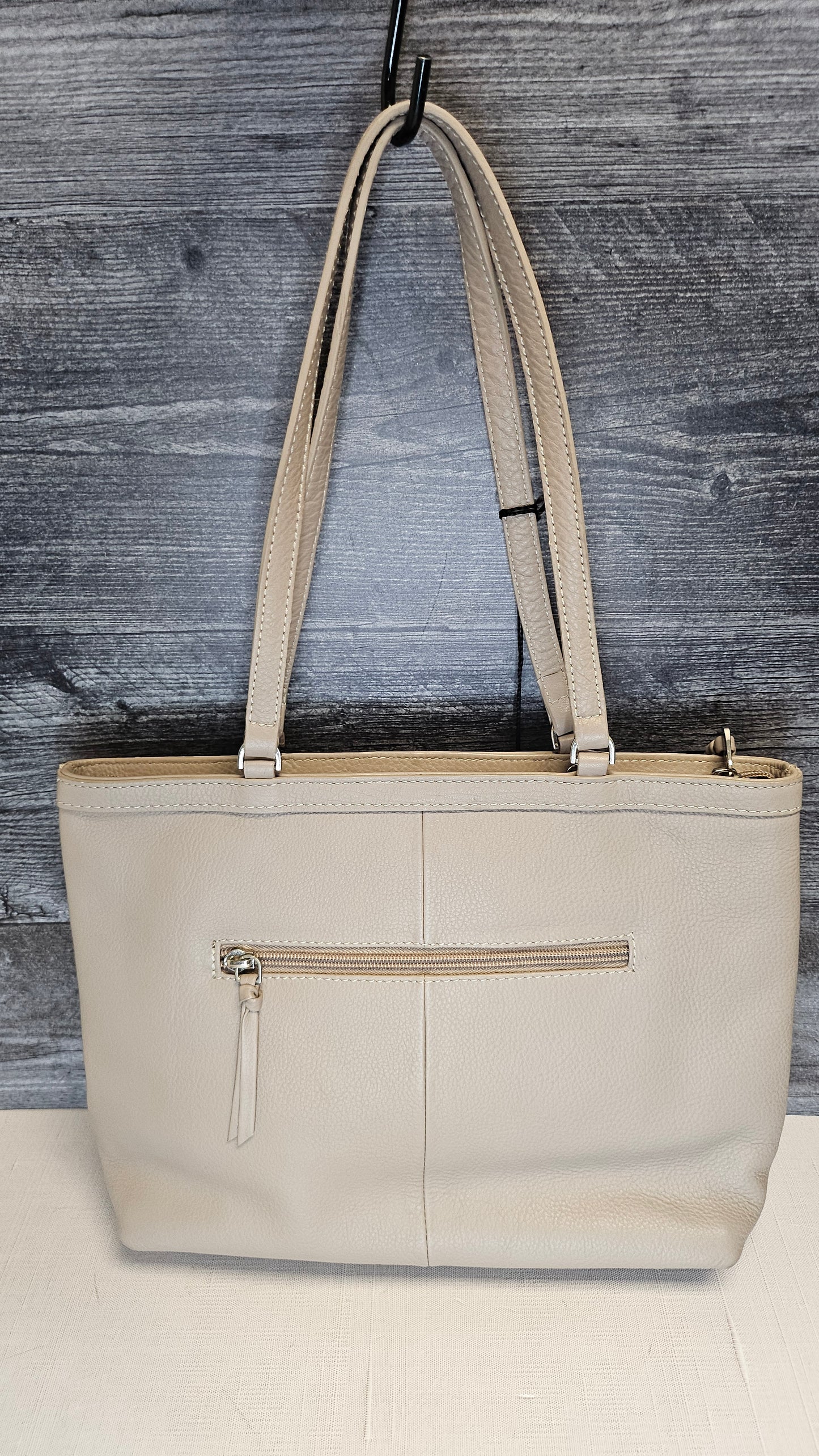 Cellini Taupe Leather Bag BNWT (36x24x9cm)