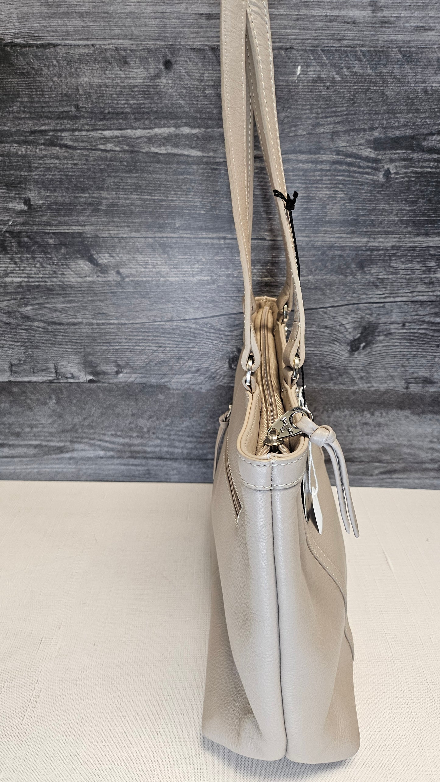 Cellini Taupe Leather Bag BNWT (36x24x9cm)