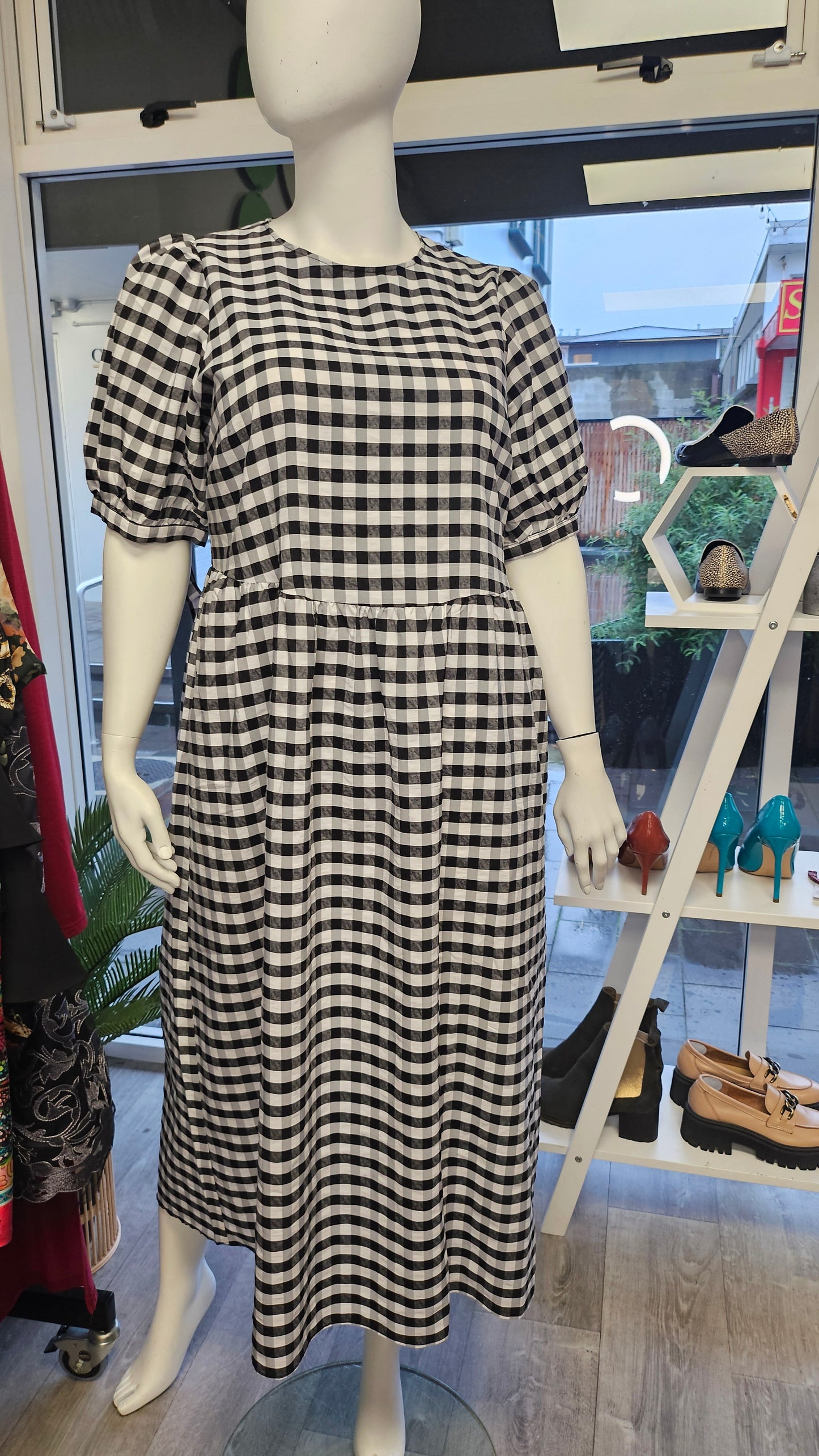 City Chic Check Gingham Smock Dress (16-18)