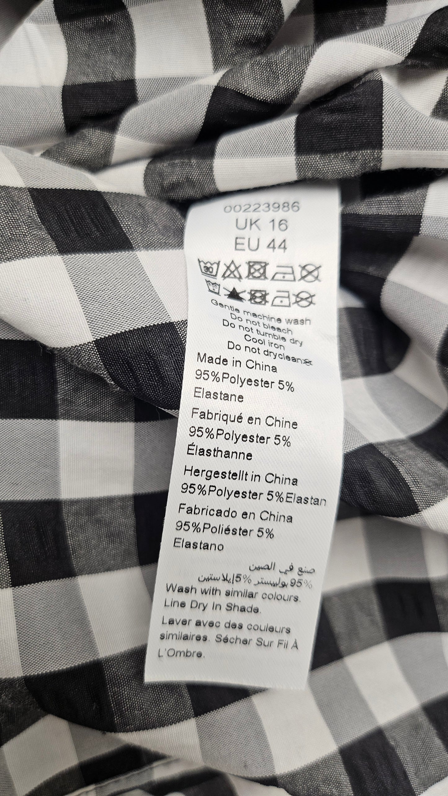City Chic Check Gingham Smock Dress (16-18)