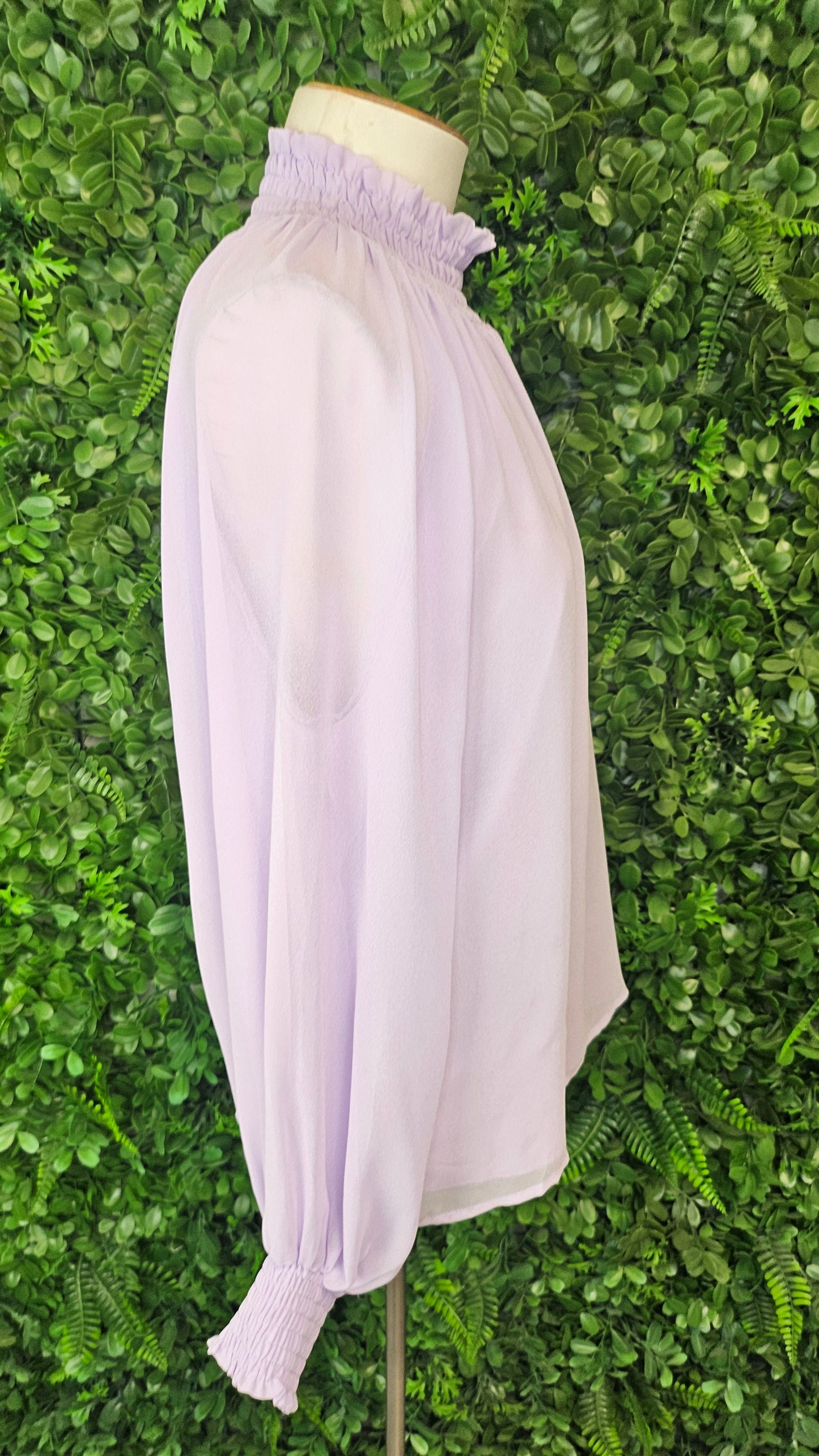 Pretty Basics Lilac Sheer Blouse (10)