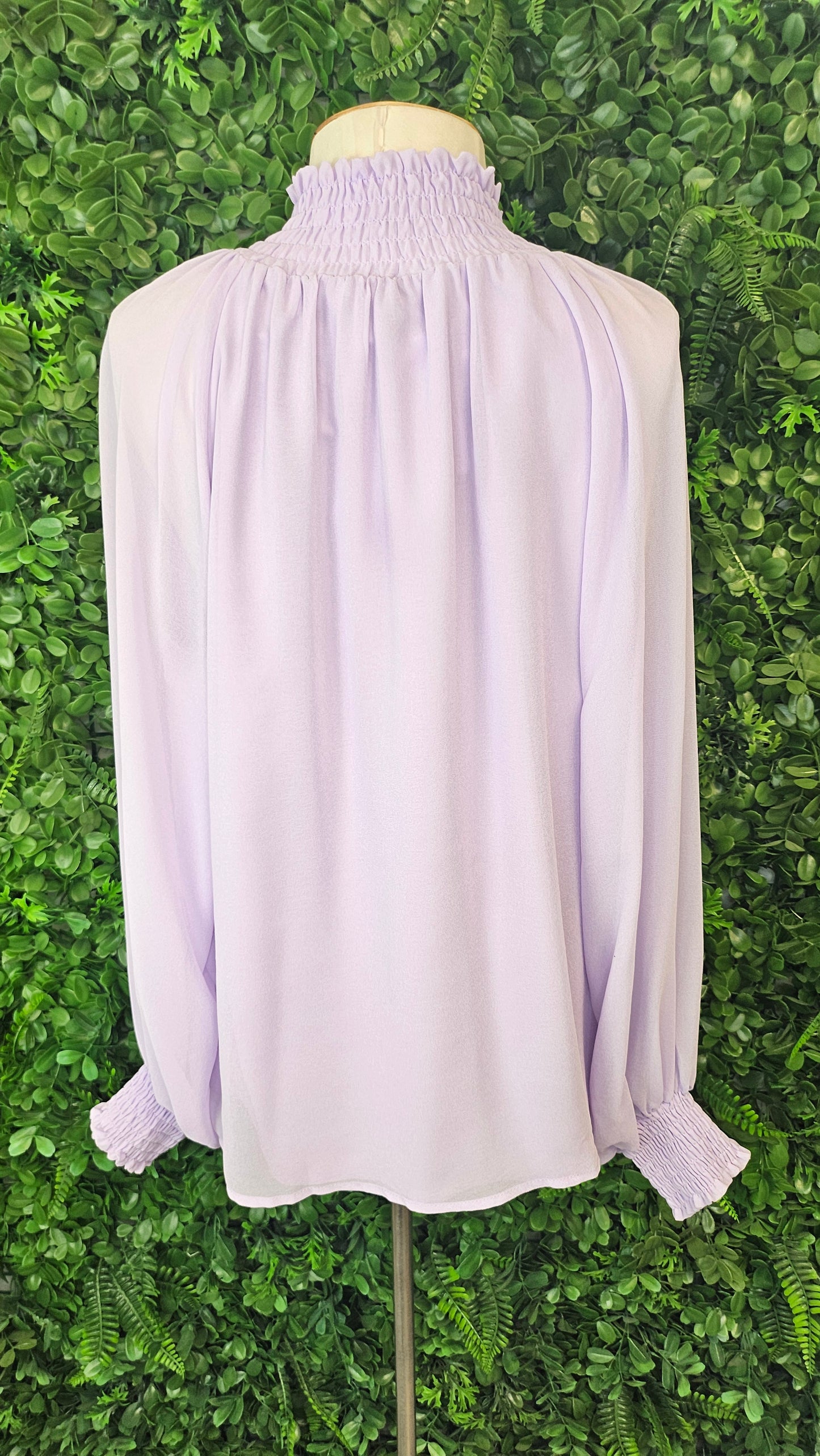 Pretty Basics Lilac Sheer Blouse (10)