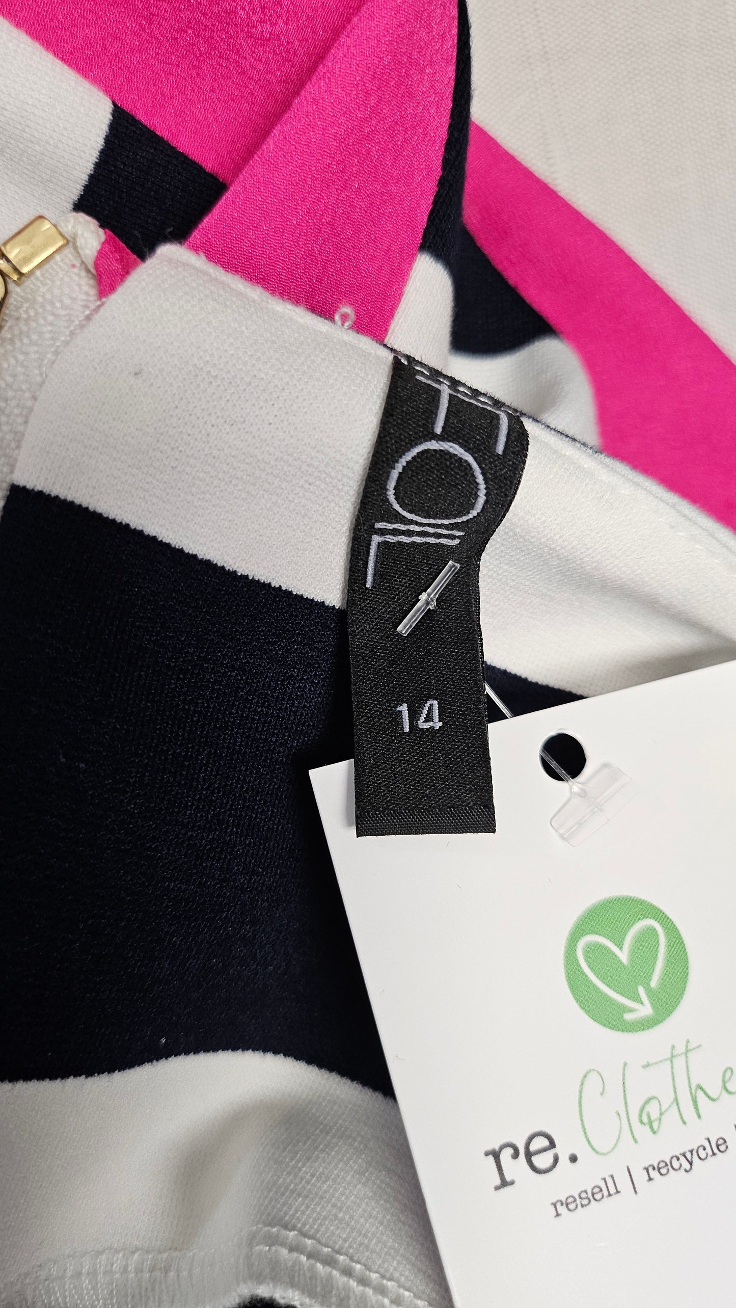 Foil Stripe Shift Dress (14)