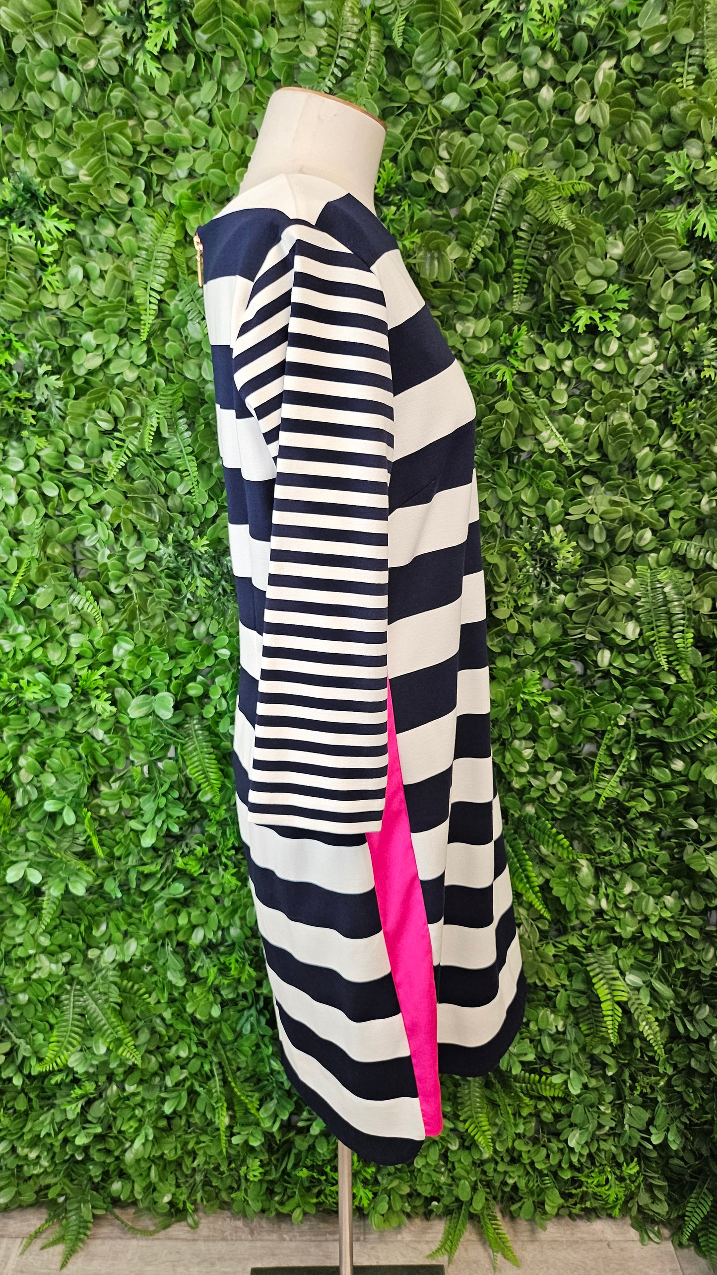 Foil Stripe Shift Dress (14)
