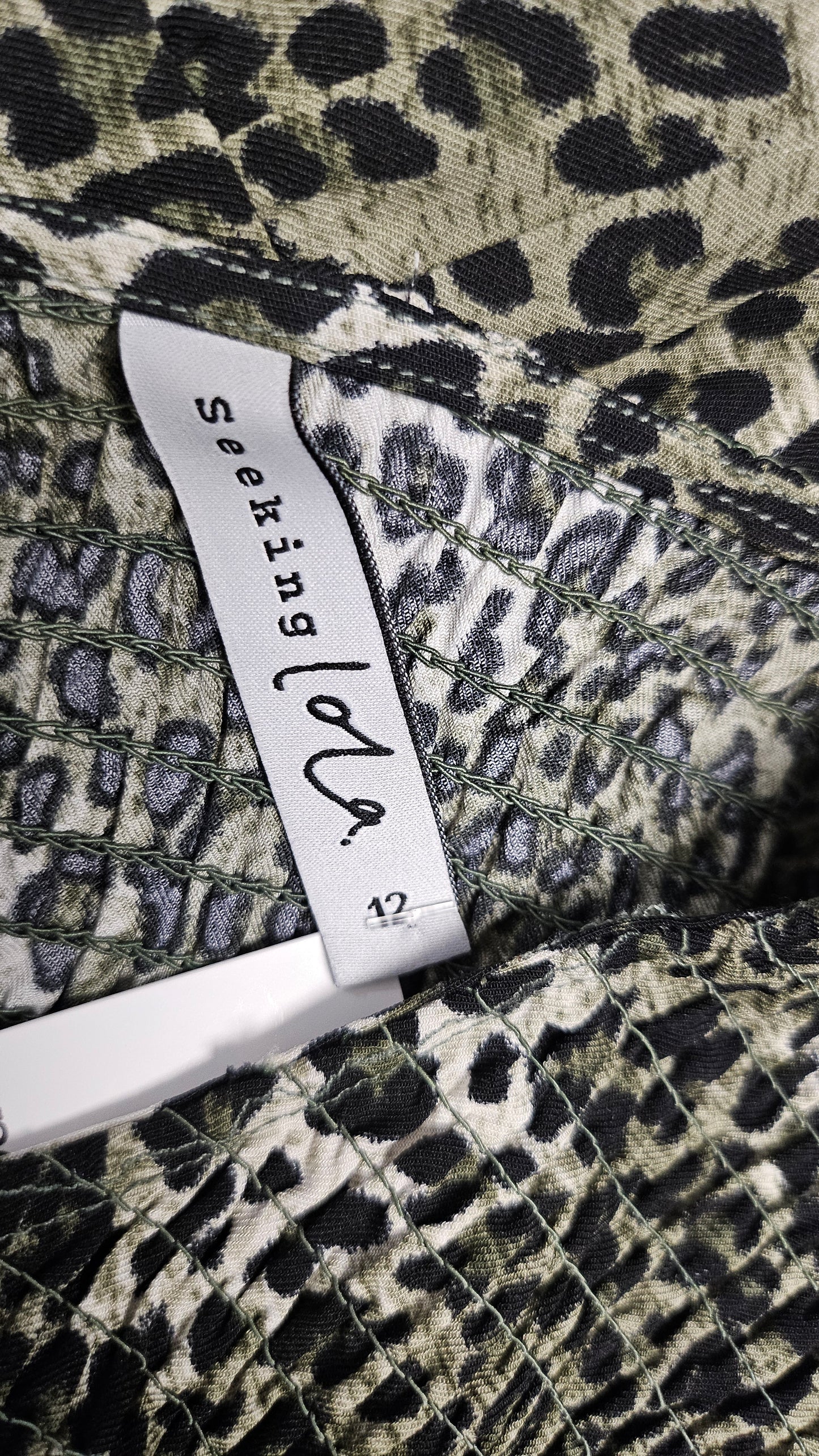 Seeking Lola Olive Animal Print Dress (12)