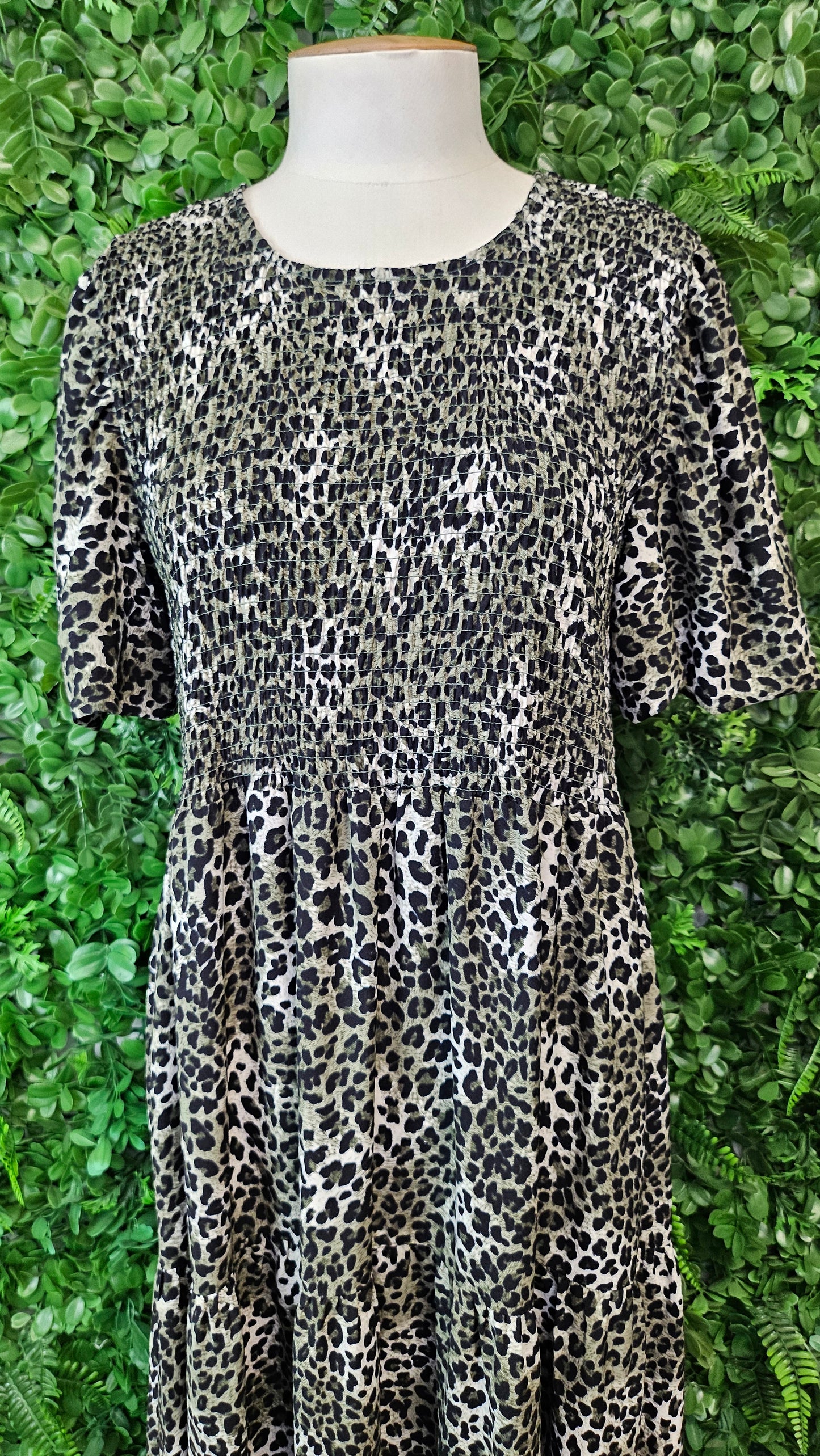 Seeking Lola Olive Animal Print Dress (12)