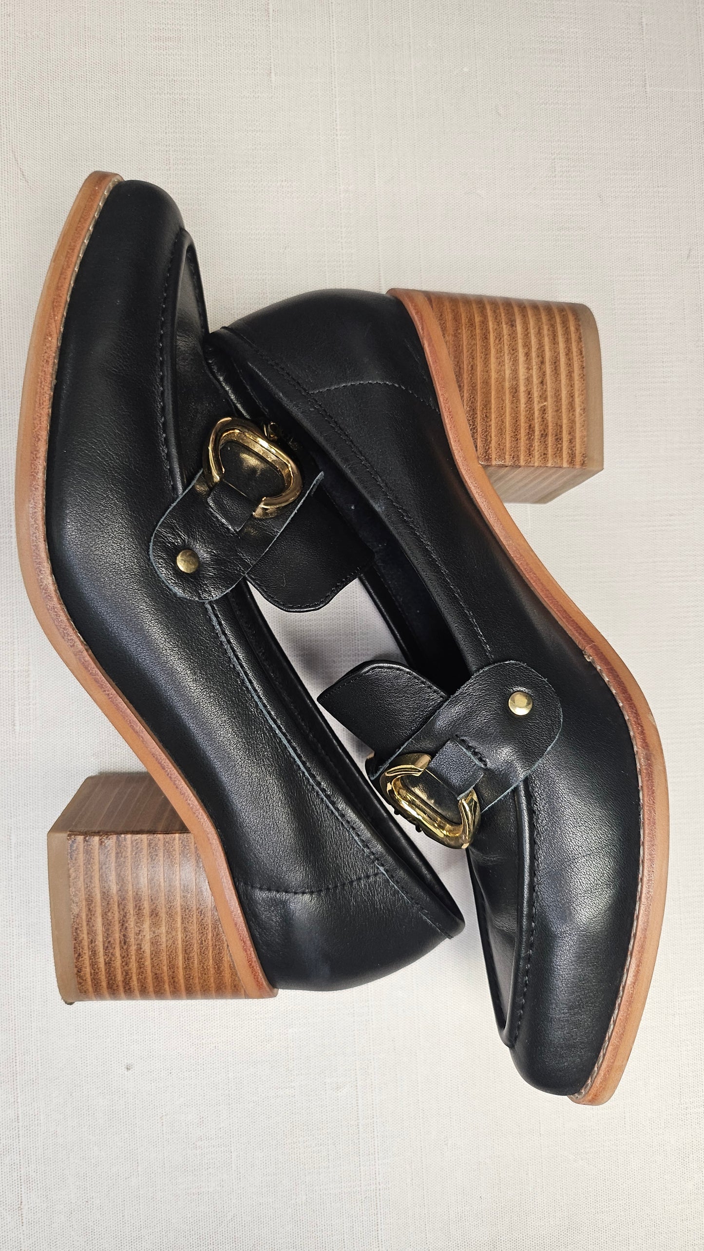 Andrea Biani Black Leather Loafer (40)