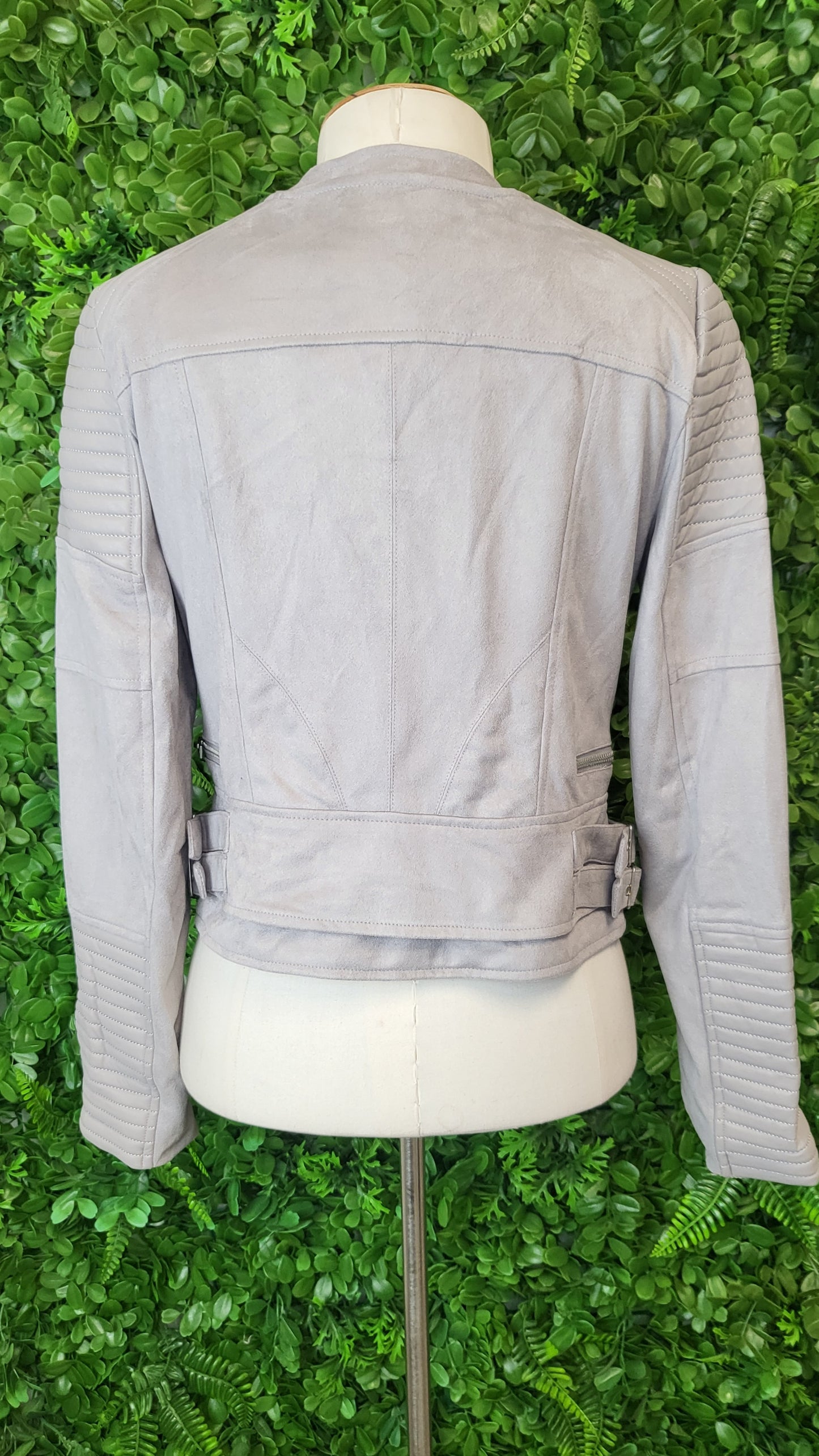 Decjuba Grey Suede & Pleather Jacket (10)